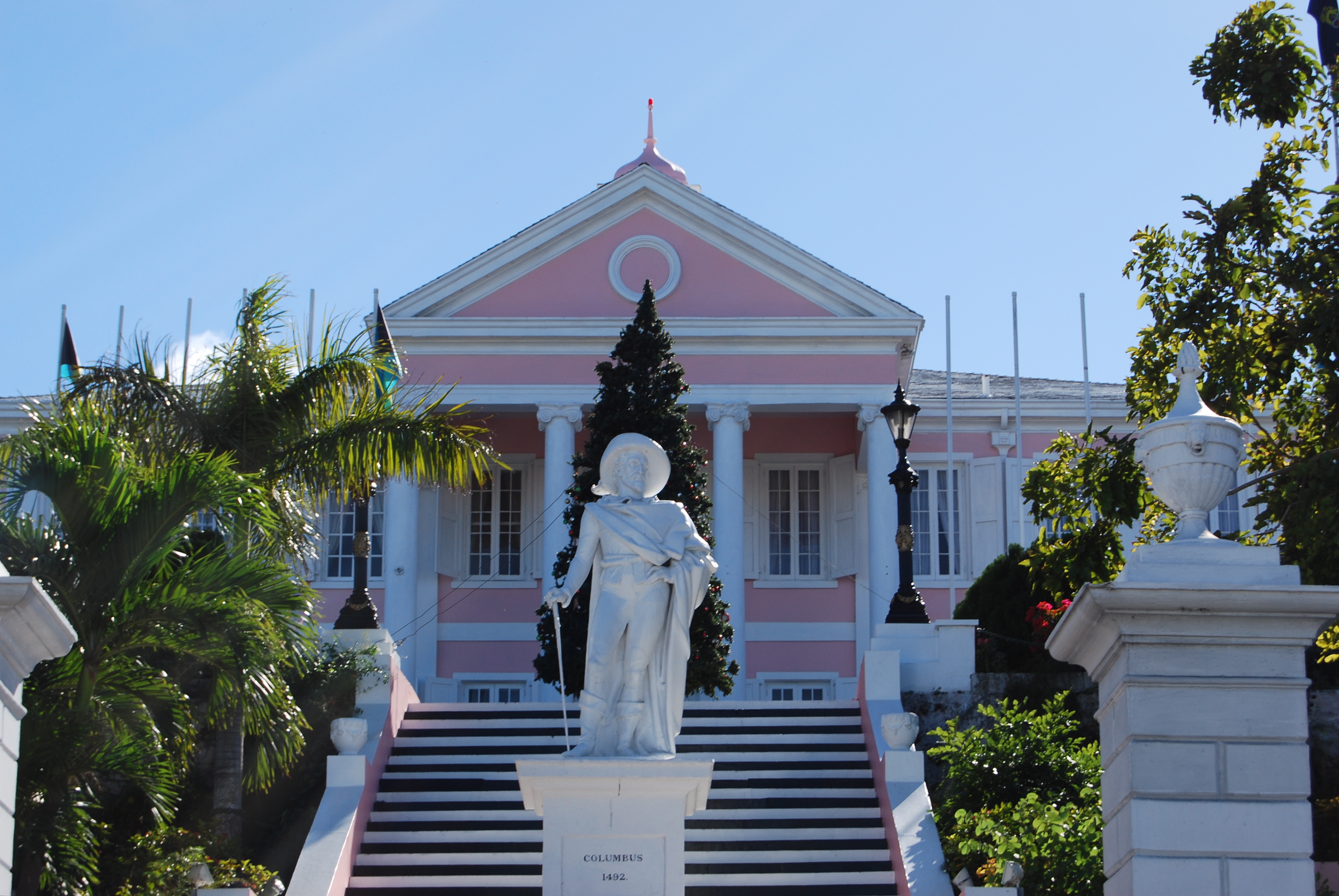 Government House, the official residence of the Governor General of the Bahamas, located in the city of Nassau, in the the Bahamas