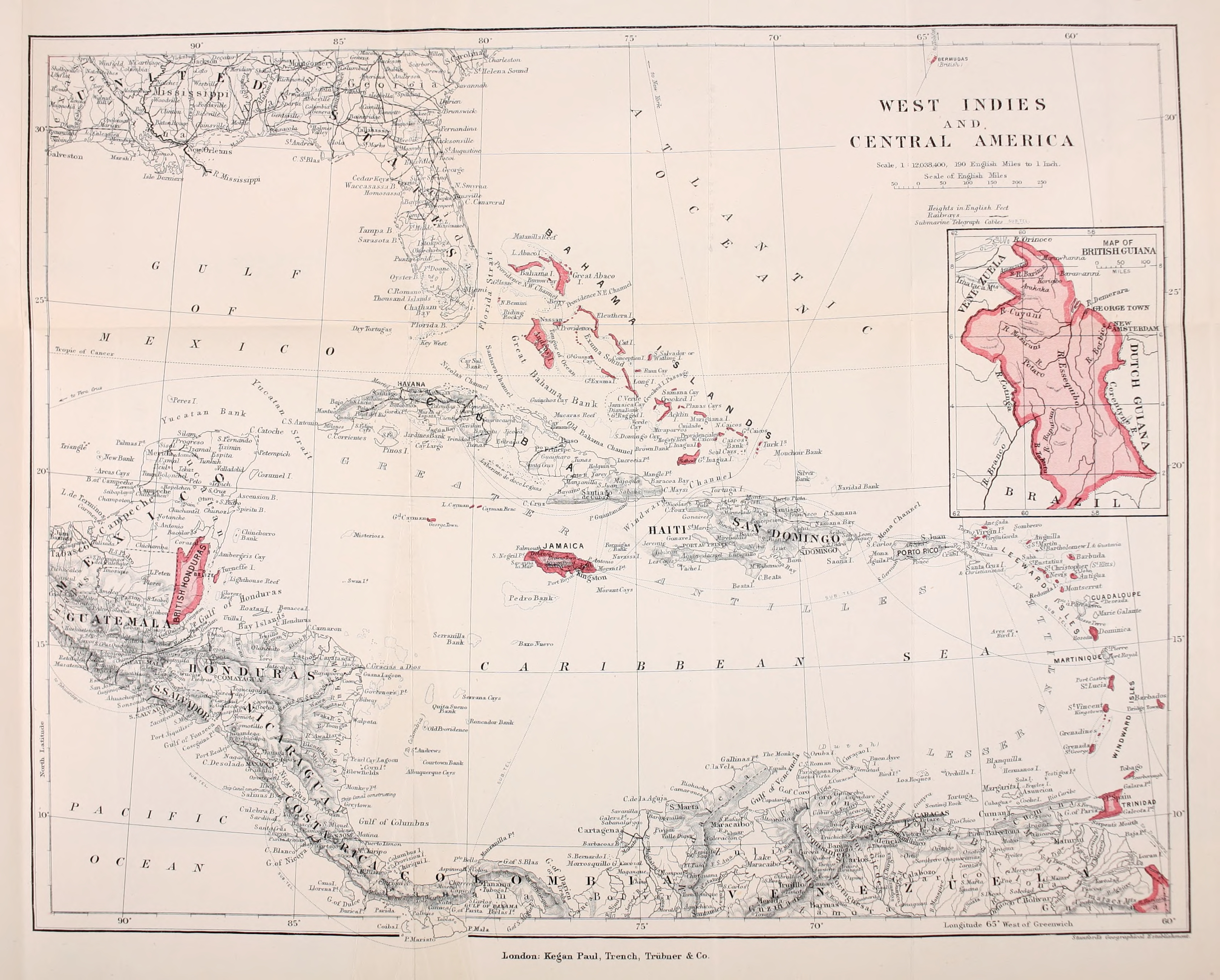 British colonies in West Indies and Central America in 1900.