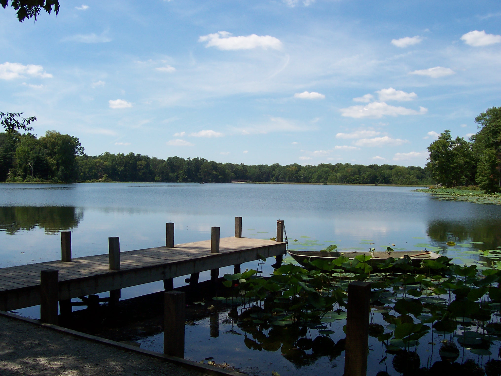 Lincoln State Park, Lincoln, Indiana. The park's largest lake.