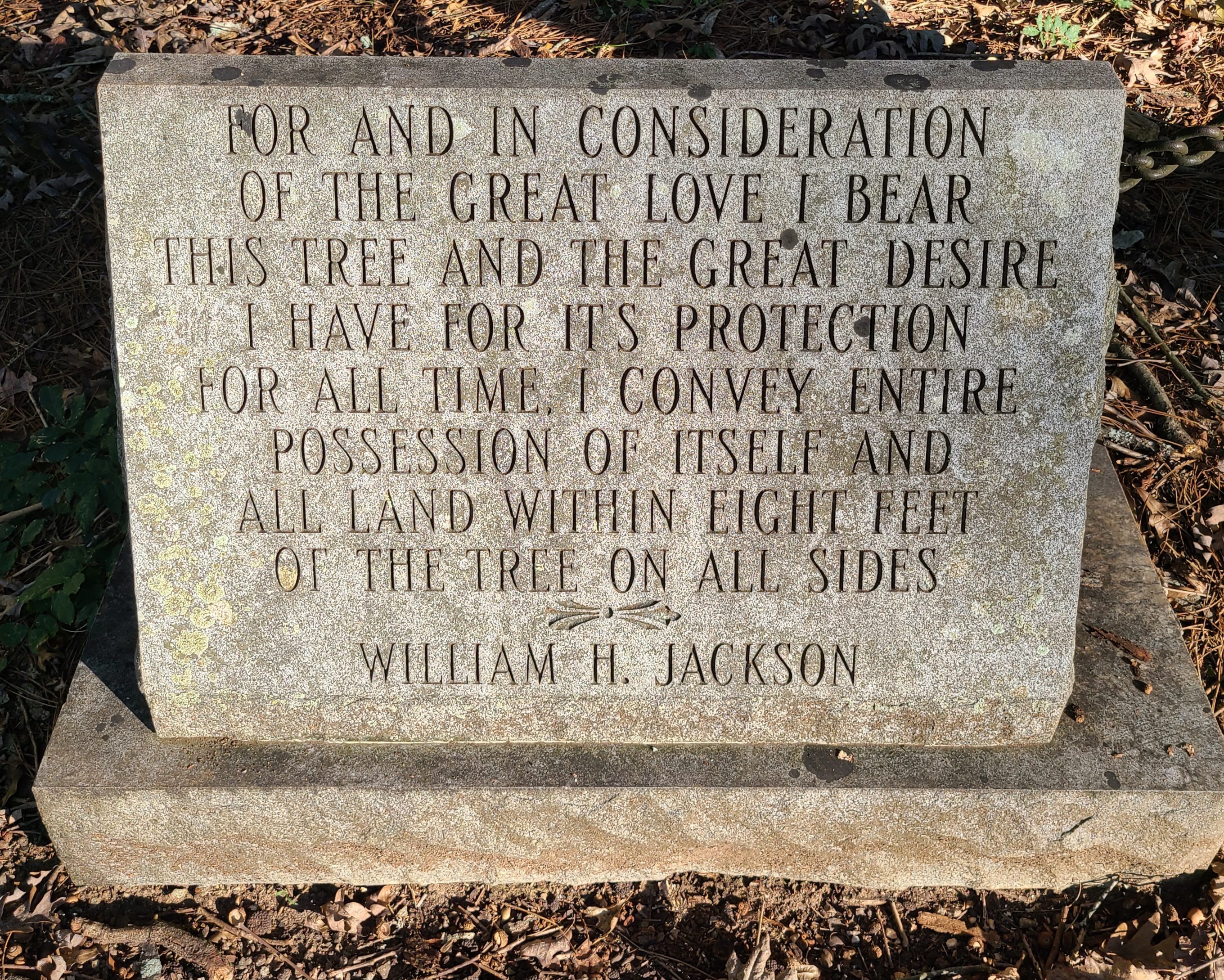 Plaque quoting William H. Jackson