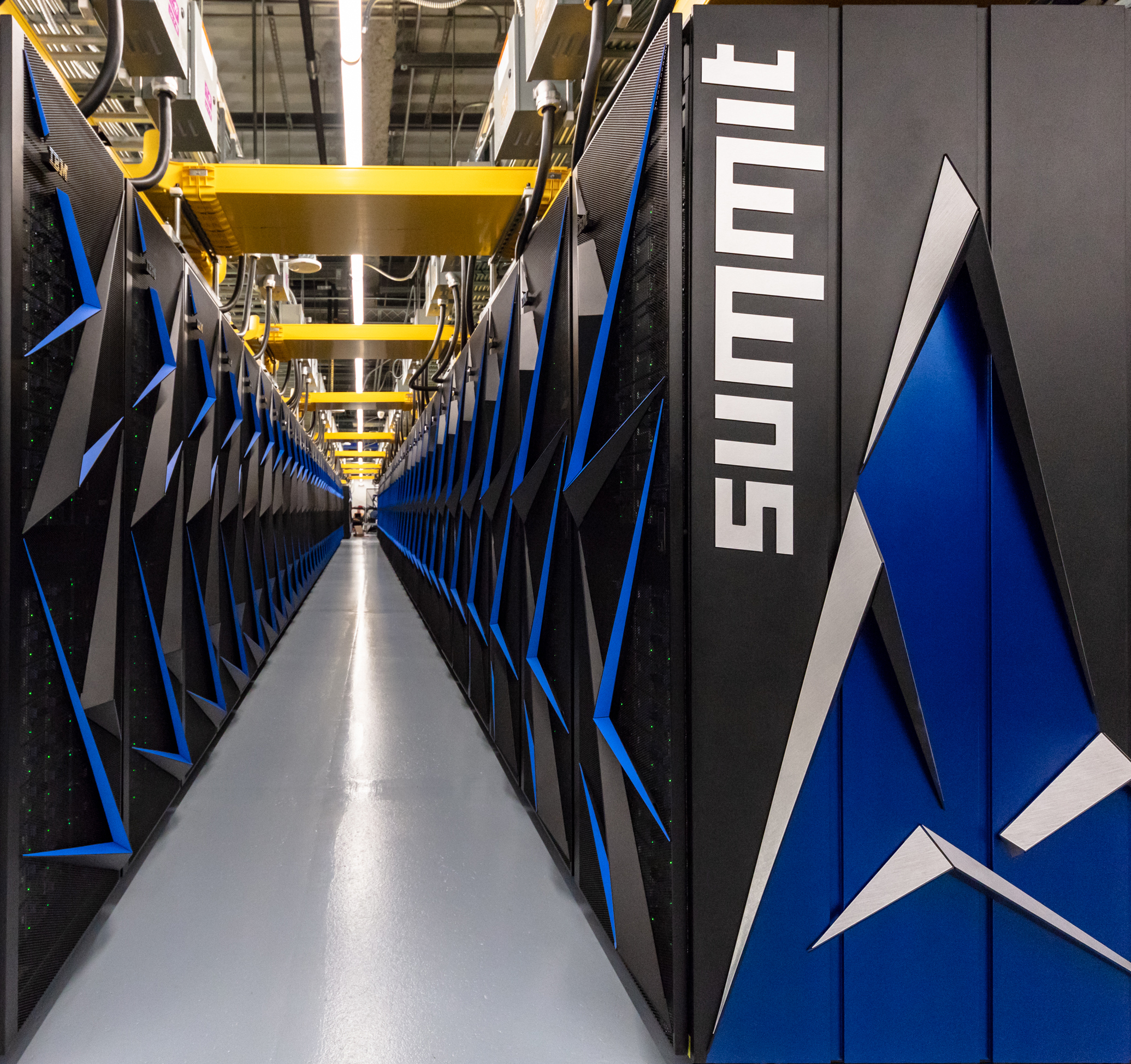 The U.S. Department of Energy’s Oak Ridge National Laboratory unveiled Summit as the world’s most powerful and smartest scientific supercomputer on June 8, 2018.
 

With a peak performance of 200,000 trillion calculations per second—or 200 petaflops, Summit will be eight times more powerful than ORNL’s previous top-ranked system, Titan. For certain scientific applications, Summit will also be capable of more than three billion billion mixed precision calculations per second, or 3.3 exaops. Summit will provide unprecedented computing power for research in energy, advanced materials and artificial intelligence (AI), among other domains, enabling scientific discoveries that were previously impractical or impossible. Image credit: Carlos Jones/ORNL