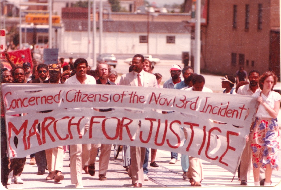 March for justice after the greensboro massacre.