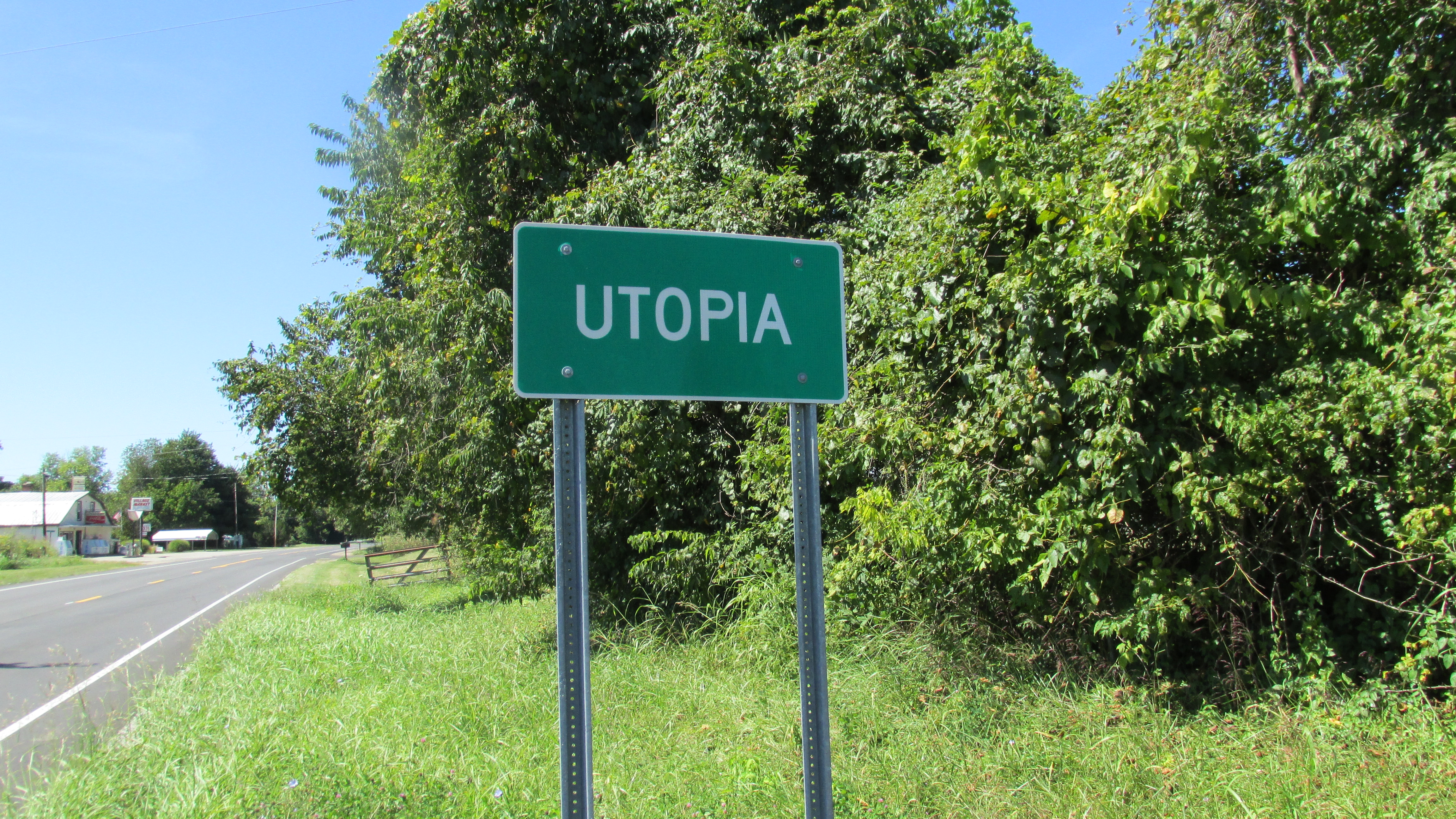 Utopia community sign.