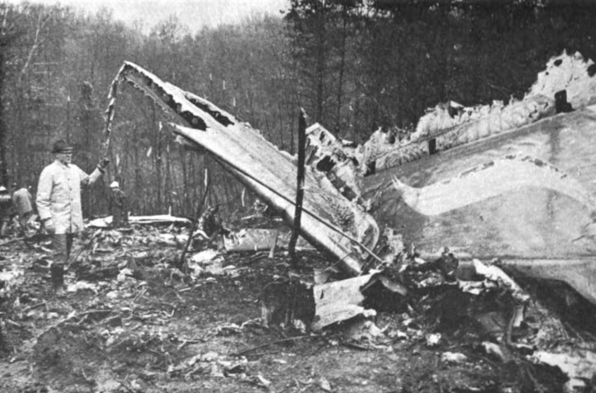 Wreckage of Southern Airways Flight 932