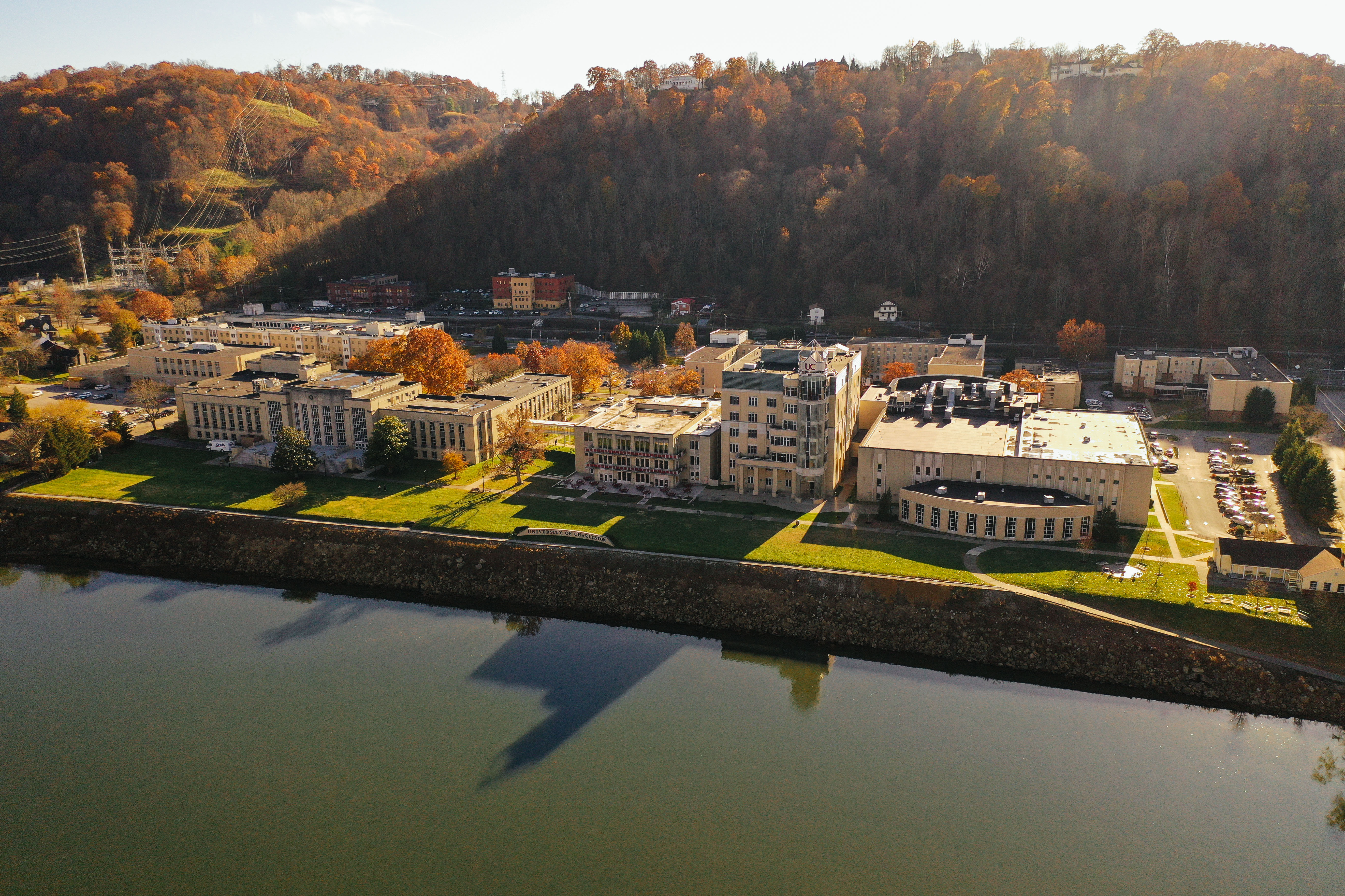University of Charleston campus by Kanawha River