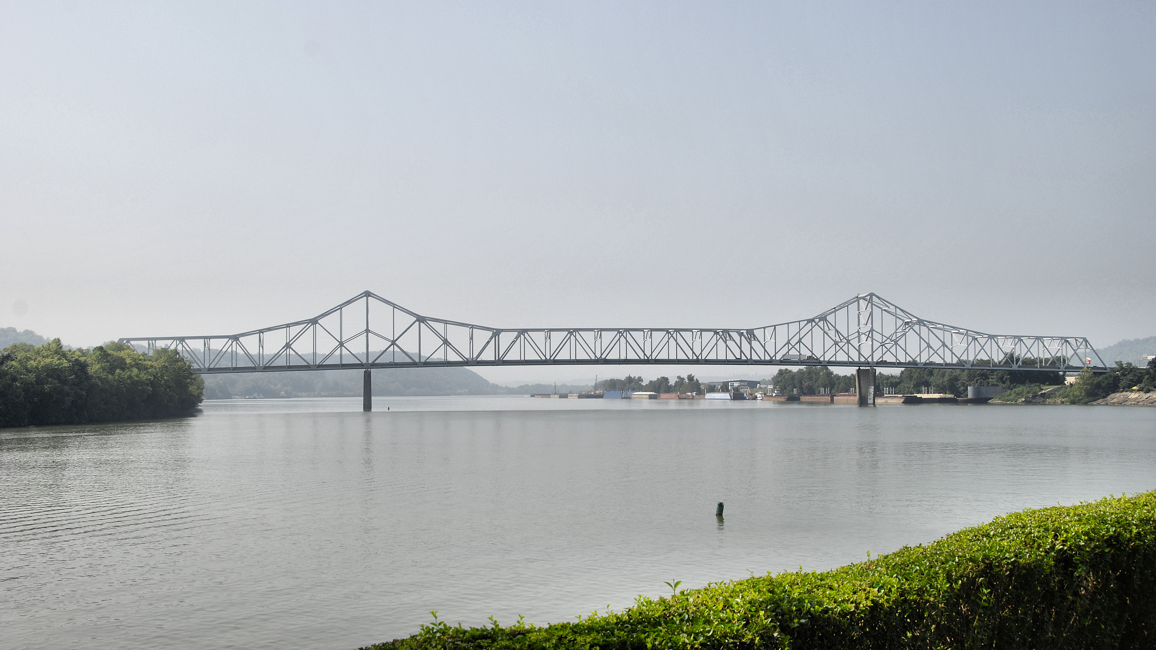 The Silver Memorial Bridge is a cantilever bridge which spans the Ohio River between Gallipolis, Ohio and Henderson, West Virginia.