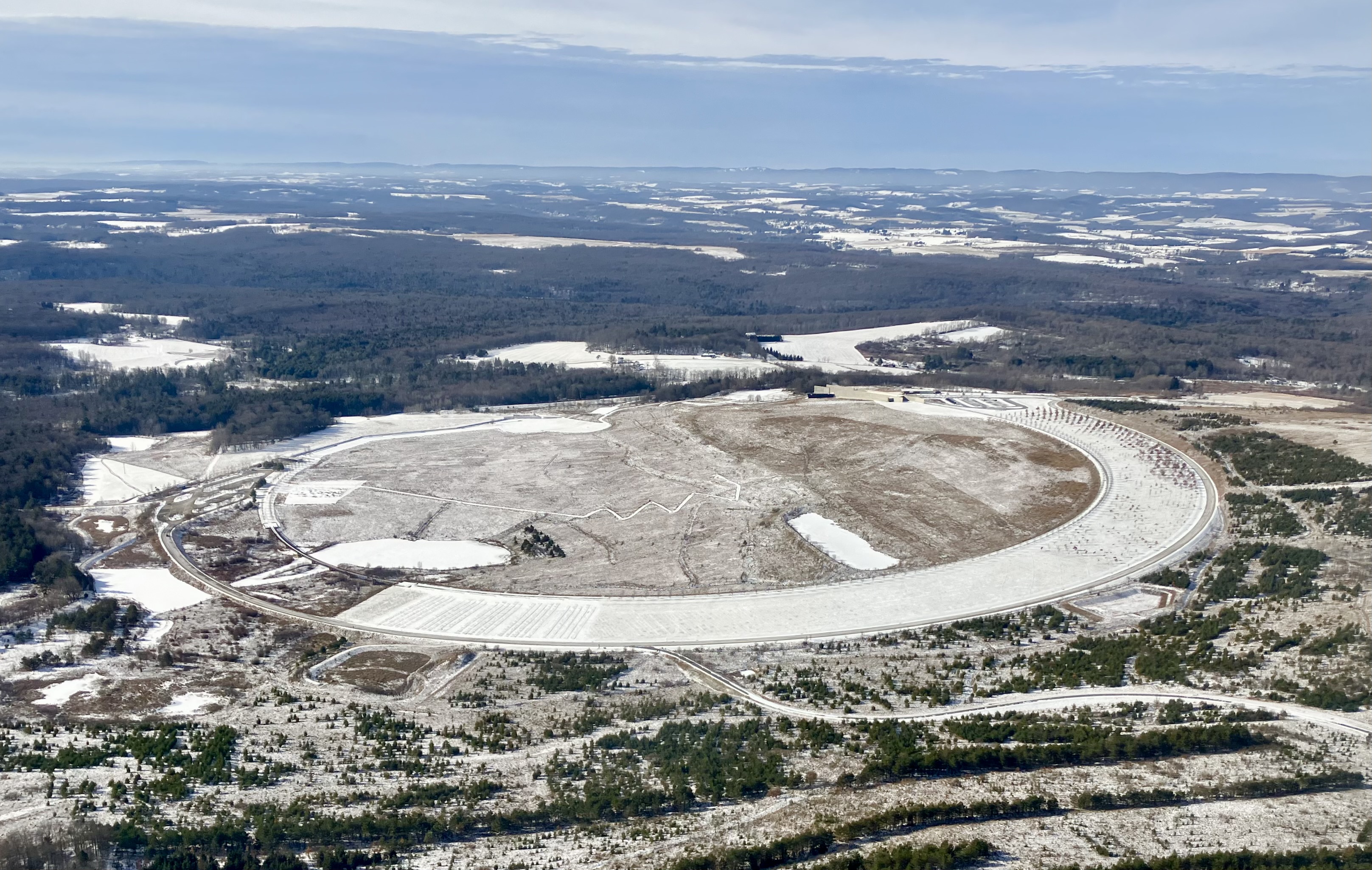 Overflying flight 93 National Memorial at about 1000ft above the ground.