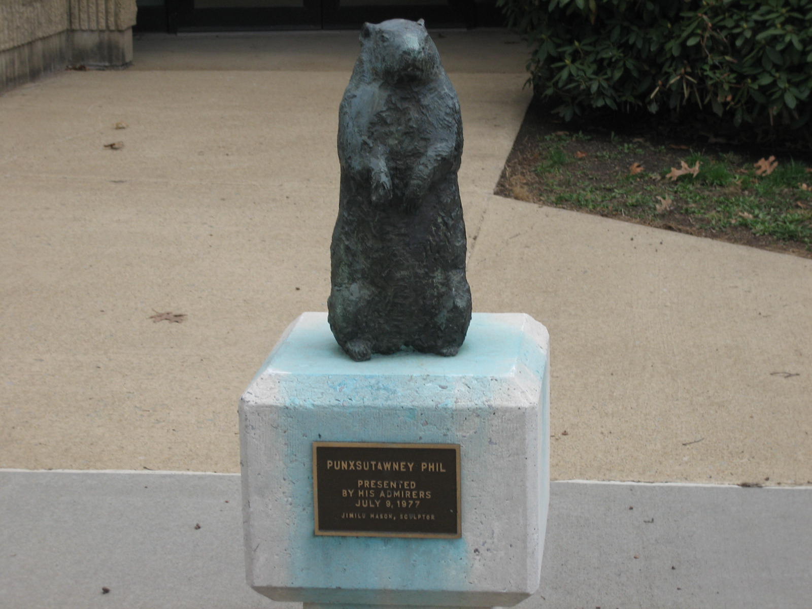 Groundhog sculpture in Punxsutawney, Pennsylvania.