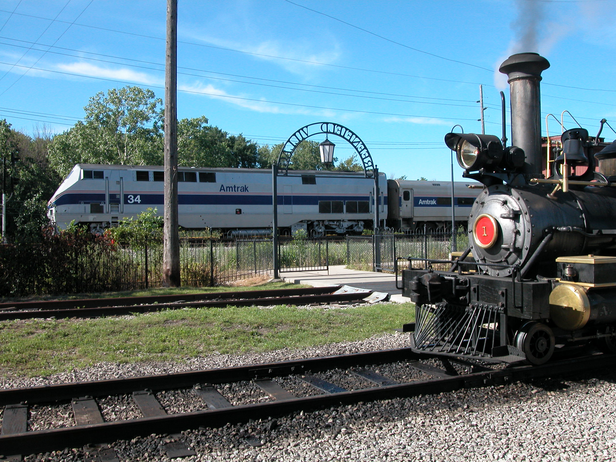 The Amtrak station in Greenfield Village.