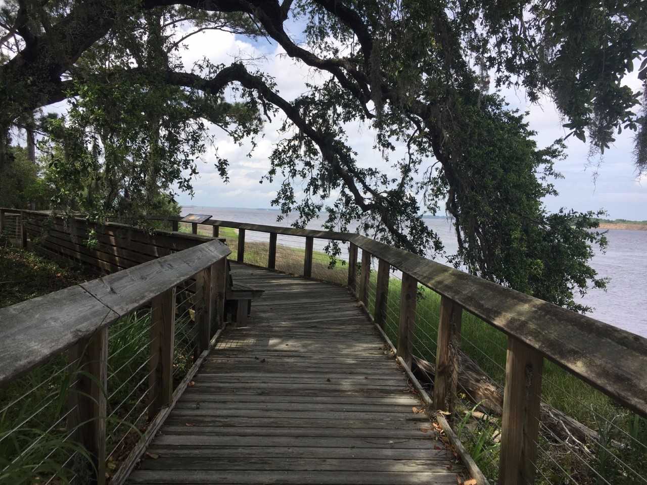 Boardwalk overlooking the Cape Fear river