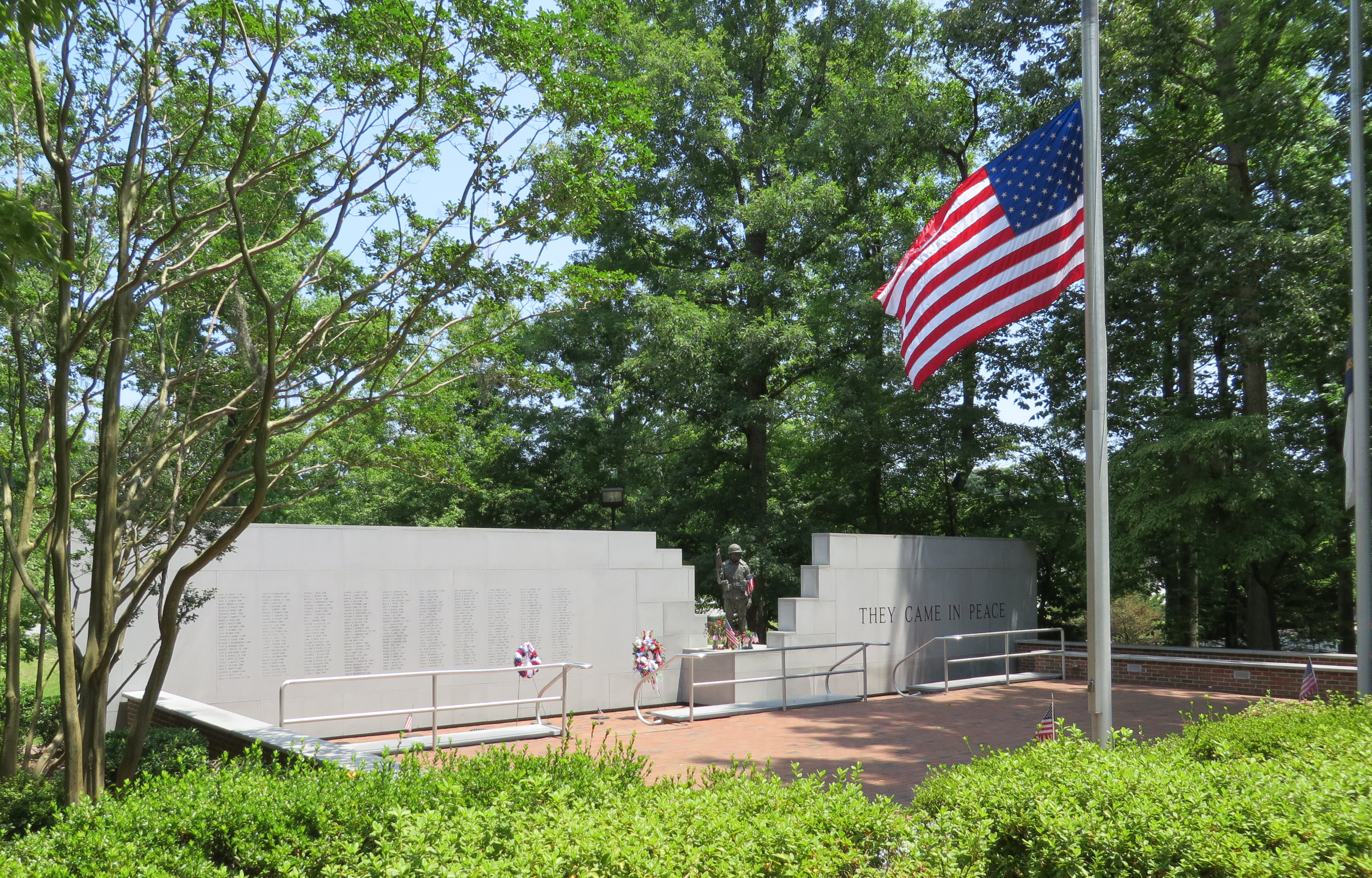 Beirut Memorial located at the intersection of Lejeune Boulevard and Montford Landing Road near Camp Geiger, Jacksonville, North Carolina.