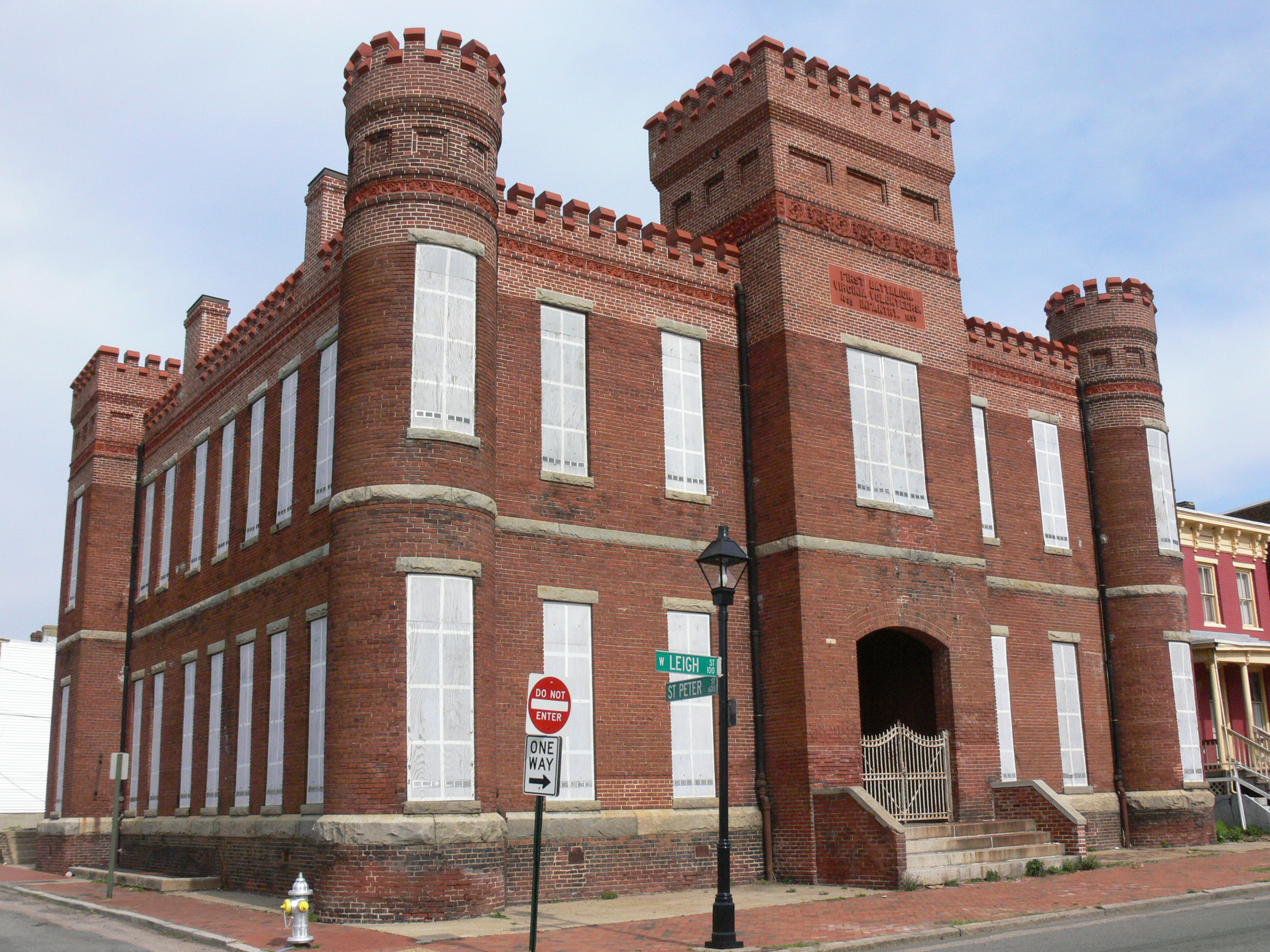 The Leigh Street Armory, in Jackson Ward, Richmond, Virginia. Home to the Black History Museum and Cultural Center of Virginia