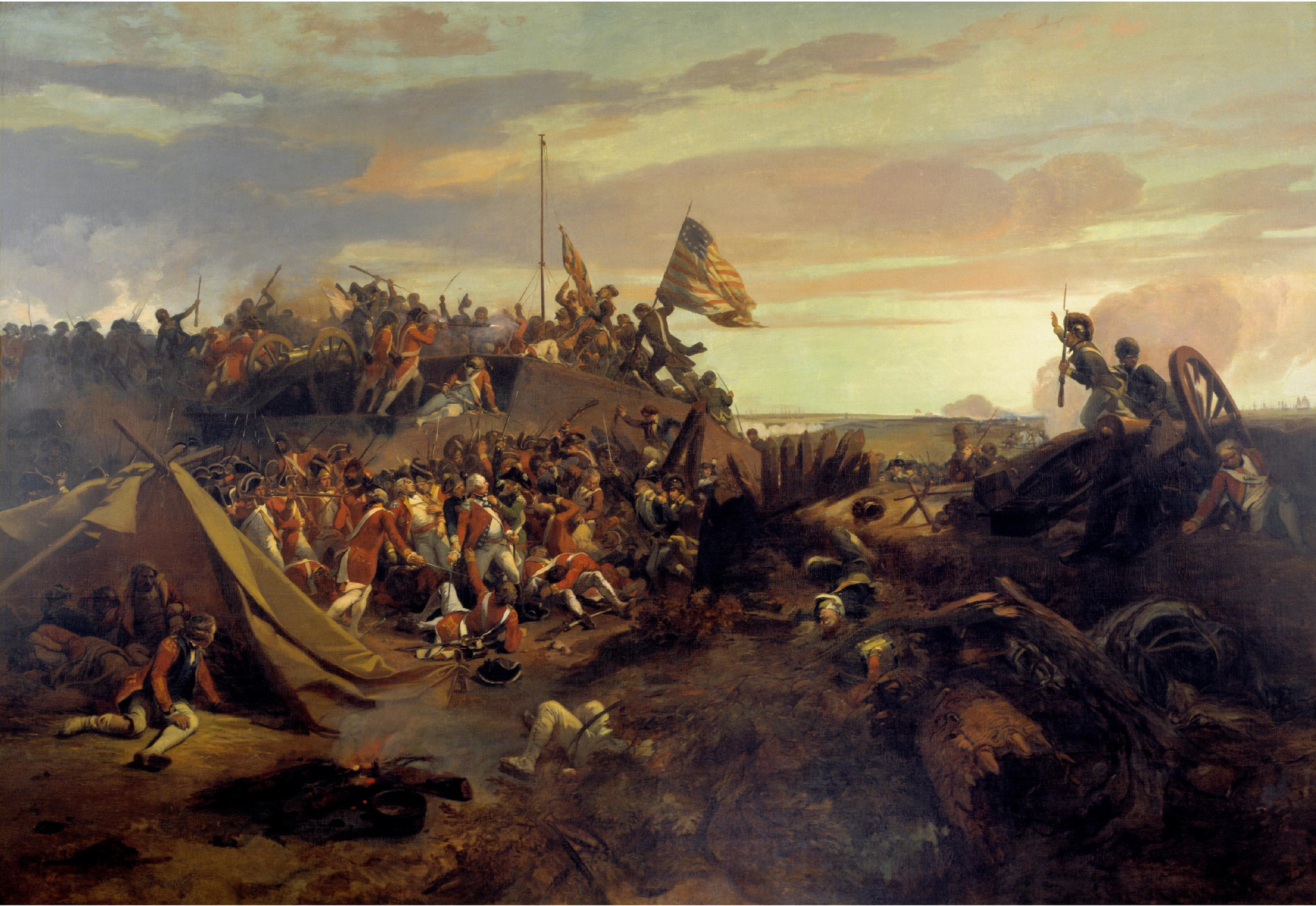 American storming of redoubt #10 during the Siege of Yorktown.