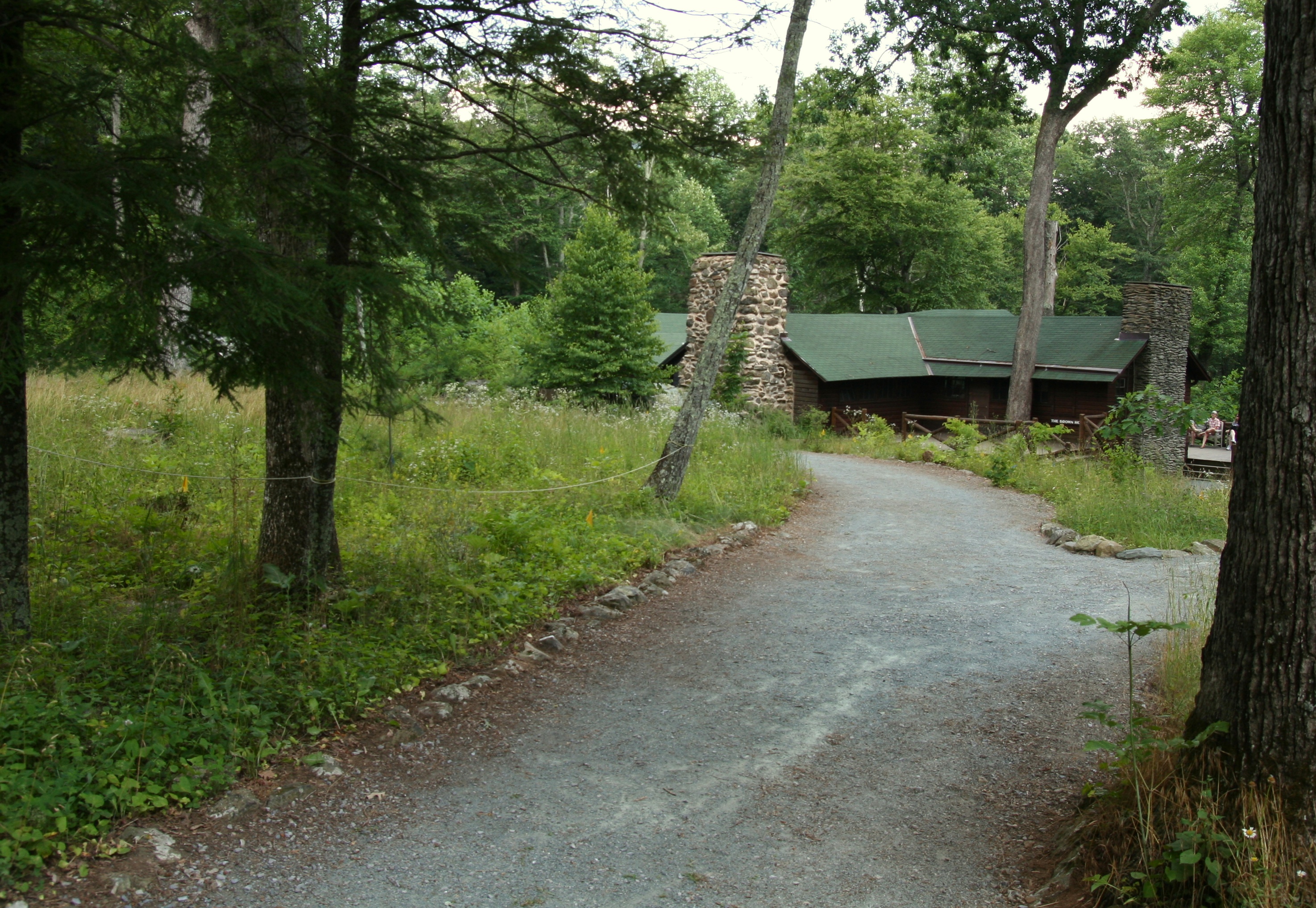 View down path toward Presidential Cottage at Rapidan Camp, July 2007.