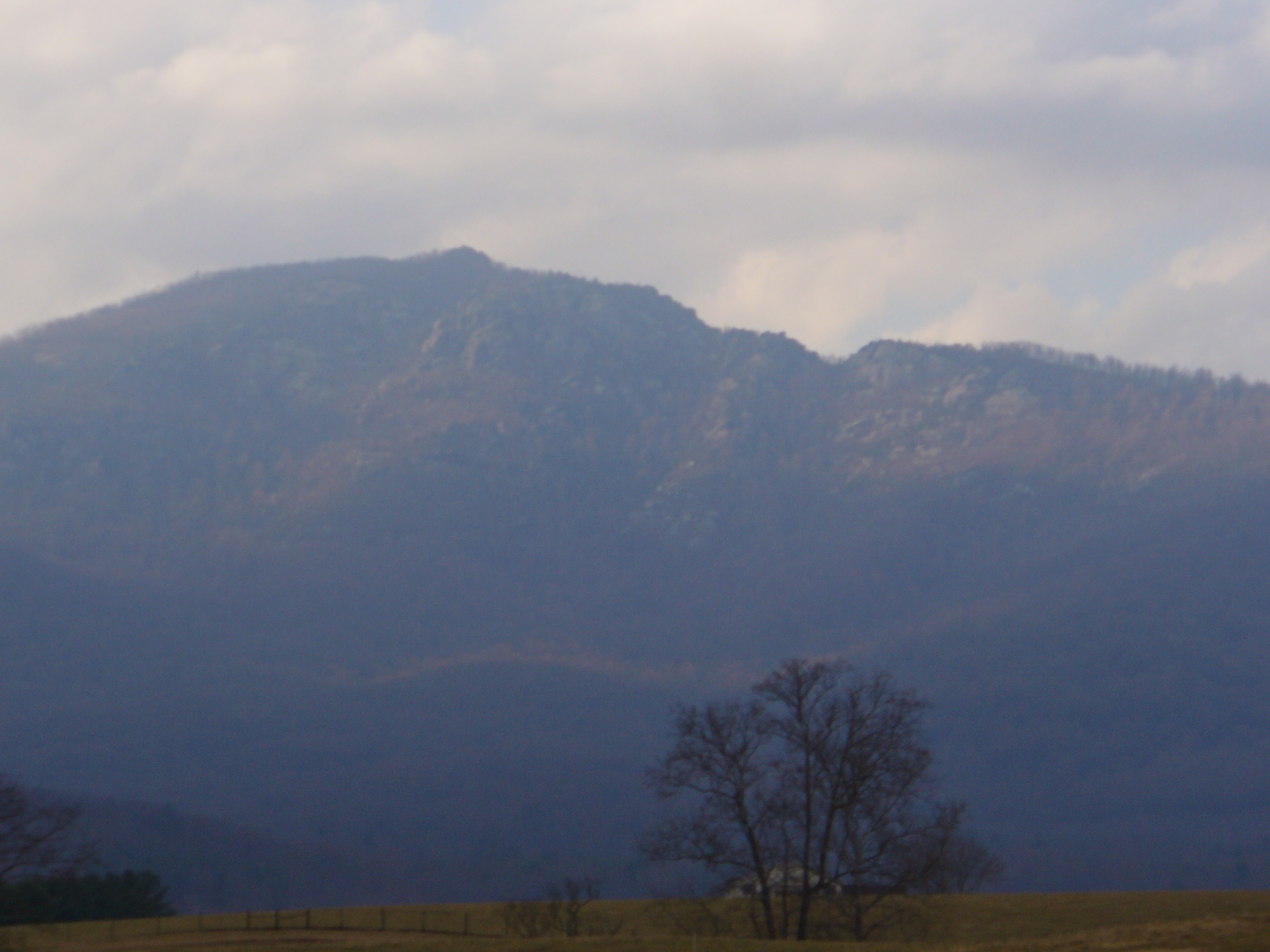 Old Rag Mountain in Shenandoah National Park, Virginia, USA, viewed from the east
