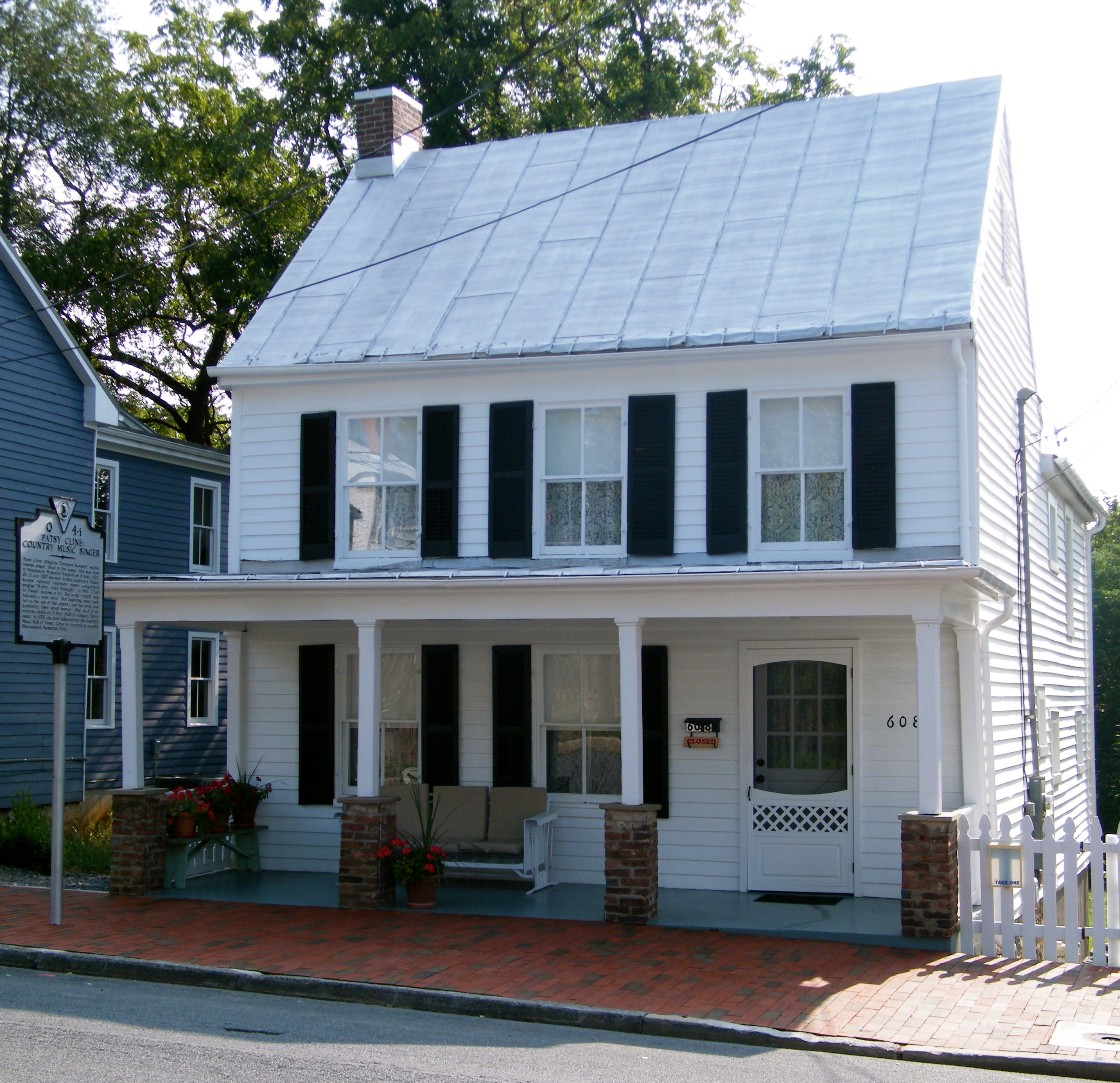 Where singer Patsy Cline lived from age 16 to 21. Winchester, Virginia