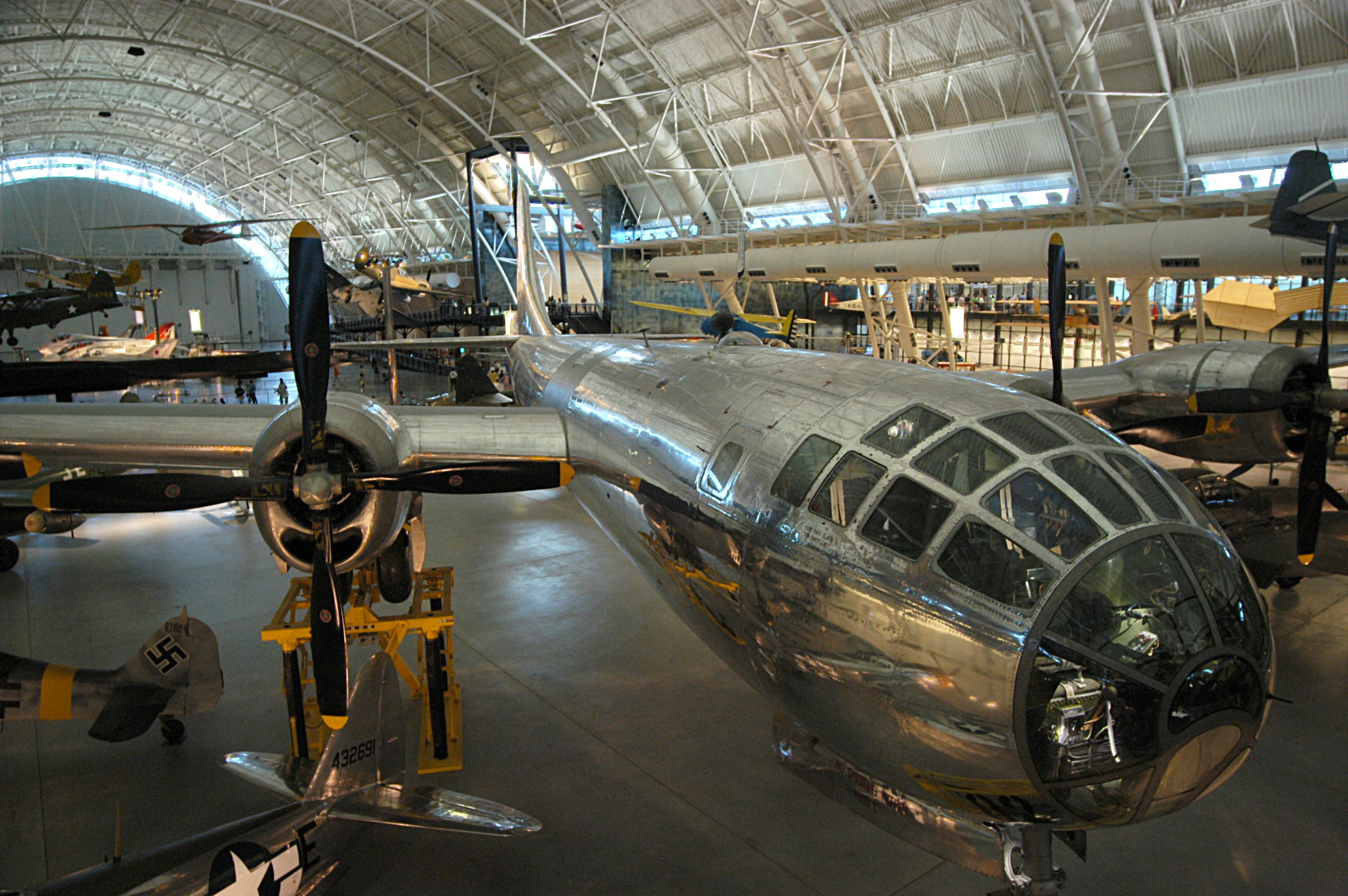 Enola Gay on display at the U.S Air and Space Museum, Steven F. Udvar-Hazy Center.