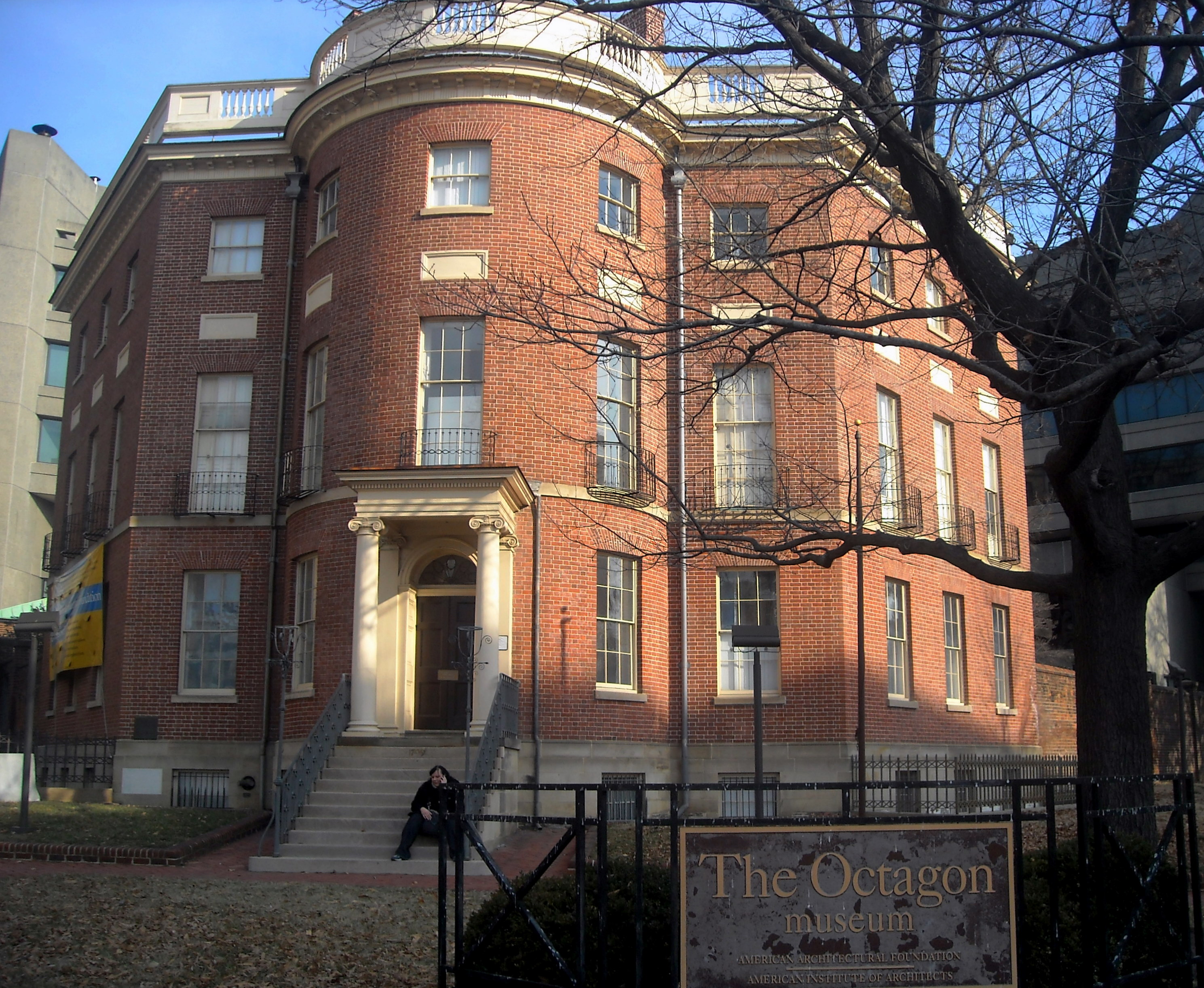 The Octagon House located at 1799 New York Avenue, NW in the Foggy Bottom neighborhood of Washington, D.C.
