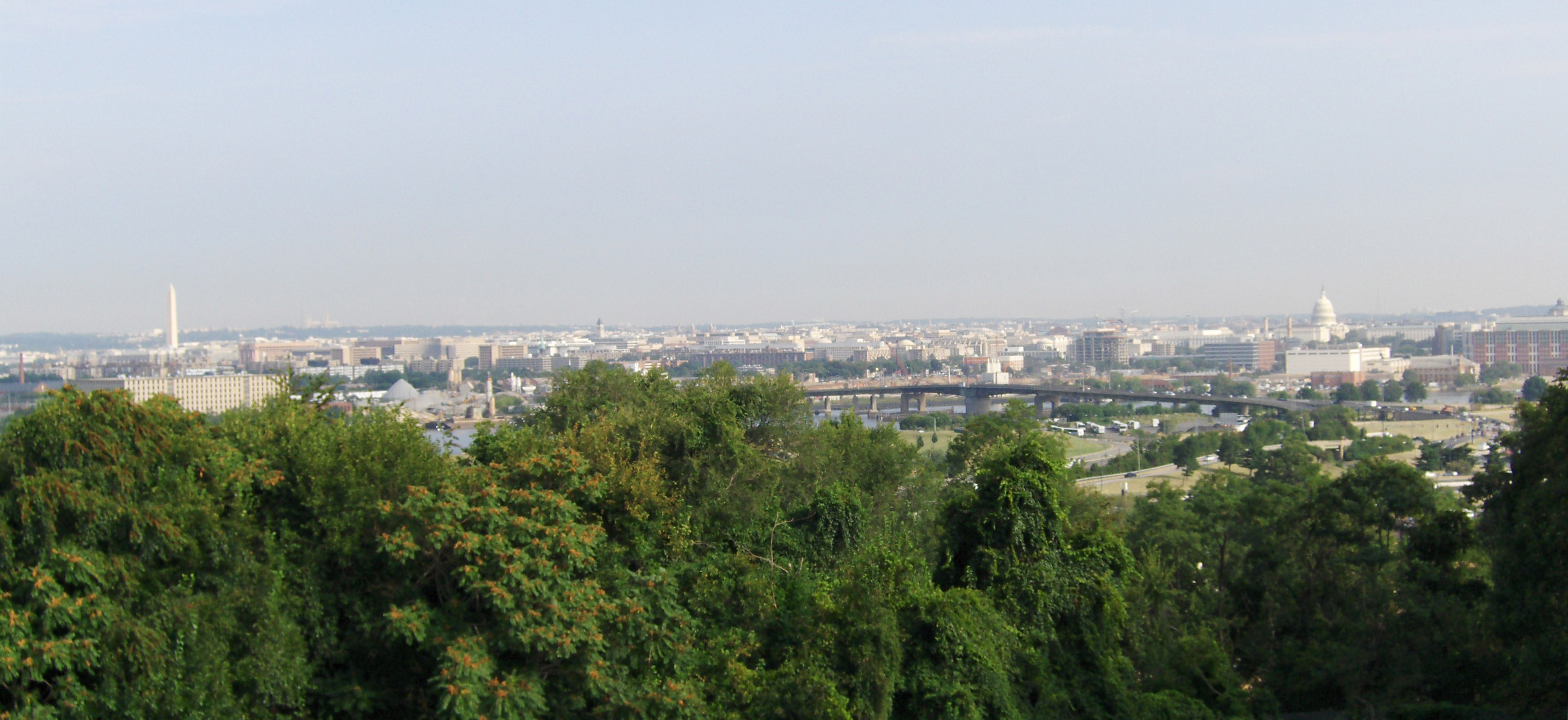Skyline of Washington, D.C., seen from St. Elizabeths Hospital.
