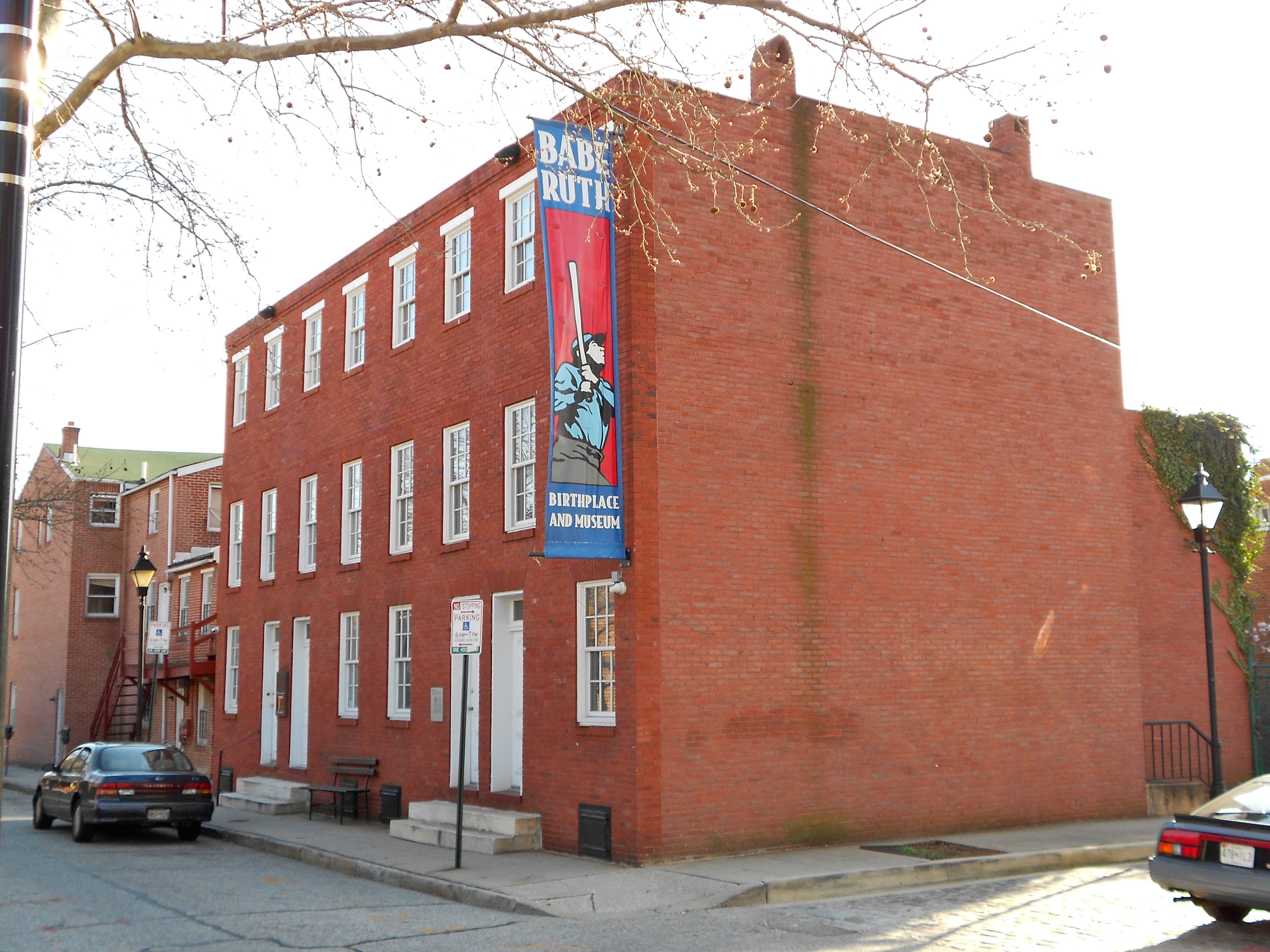 Birthplace of Babe Ruth - a museum in the Ridgely's Delight Historic District on the NRHP since June 6, 1980.  The historic district is roughly bounded by S. Fremont Ave. and W. Pratt, Conway, and Russell Sts. in south Baltimore, Maryland.