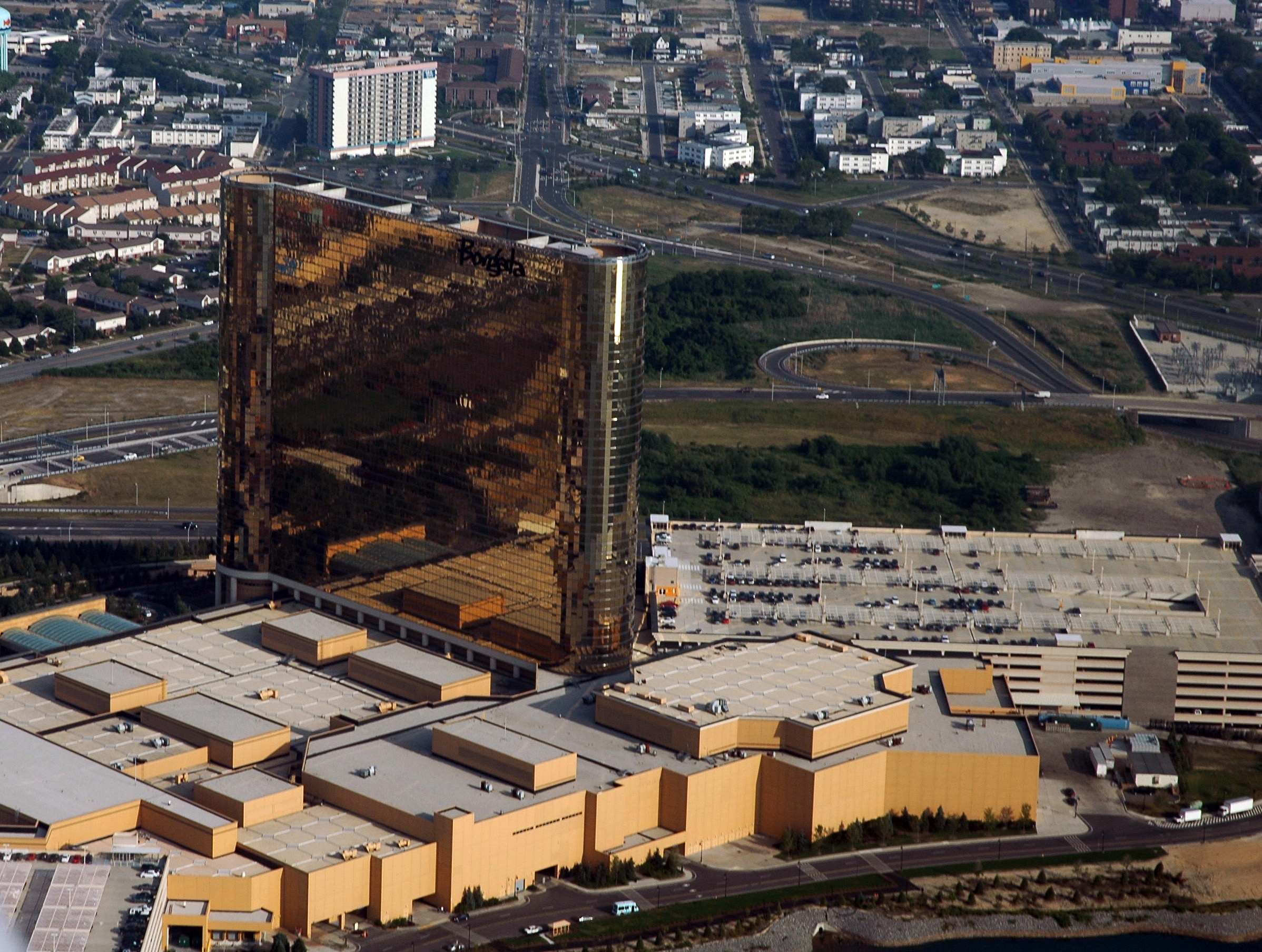 Self made image.  GDFL.  Aerial view of the Borgata complex. Hotel, Casino, and Spa in Atlantic City, New Jersey