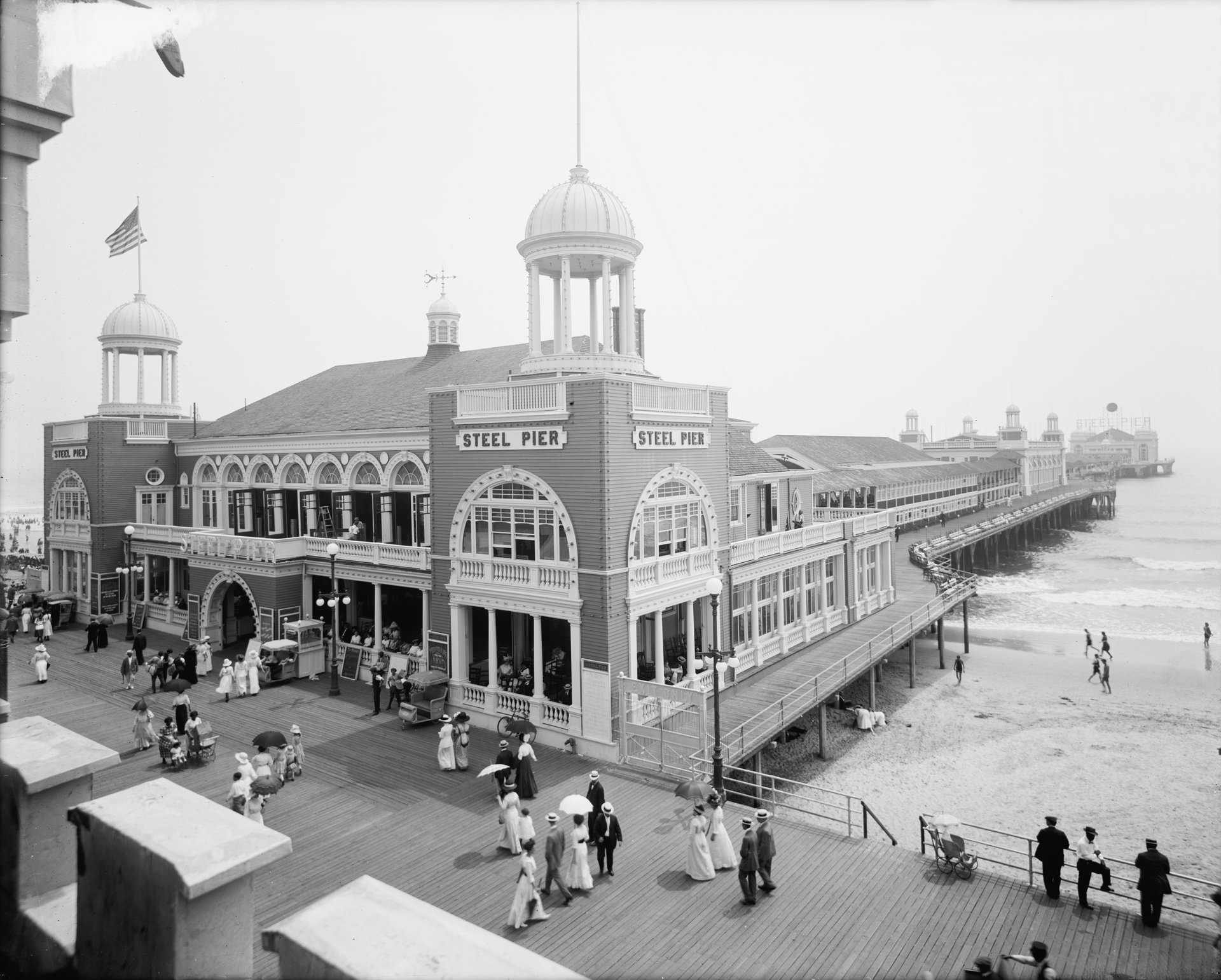 The Steel Pier at Atlantic City.  This was most likely taken around 1915.