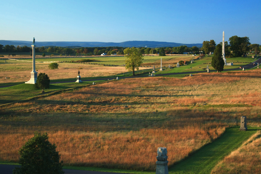 Gettysburg National Military Park, Pennsylvania, USA, battlefield monuments