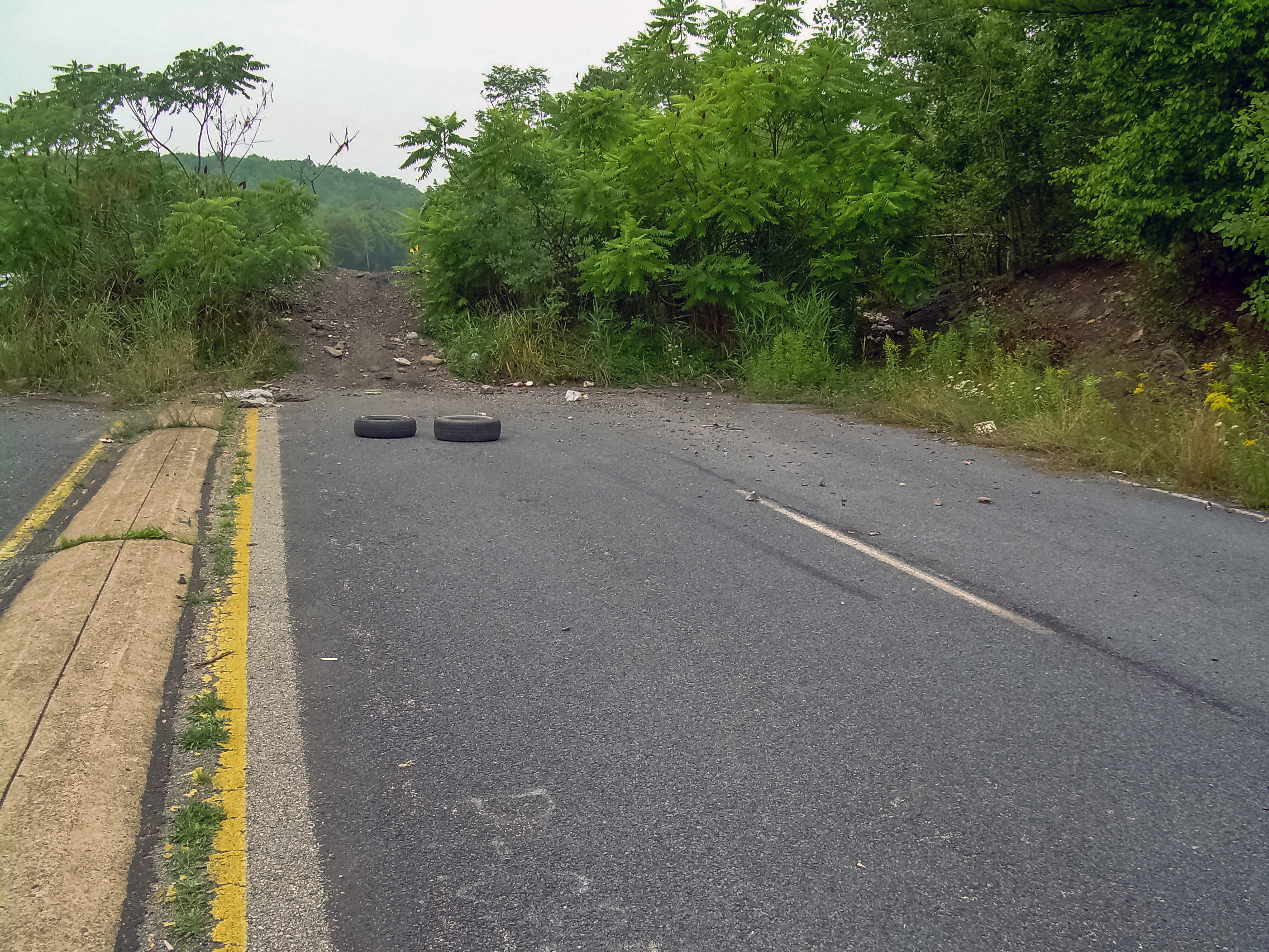 Abandoned section of Pennsylvania Route 61, destroyed by the Centralia mine fire.  The highway was re-routed around the disaster area.
