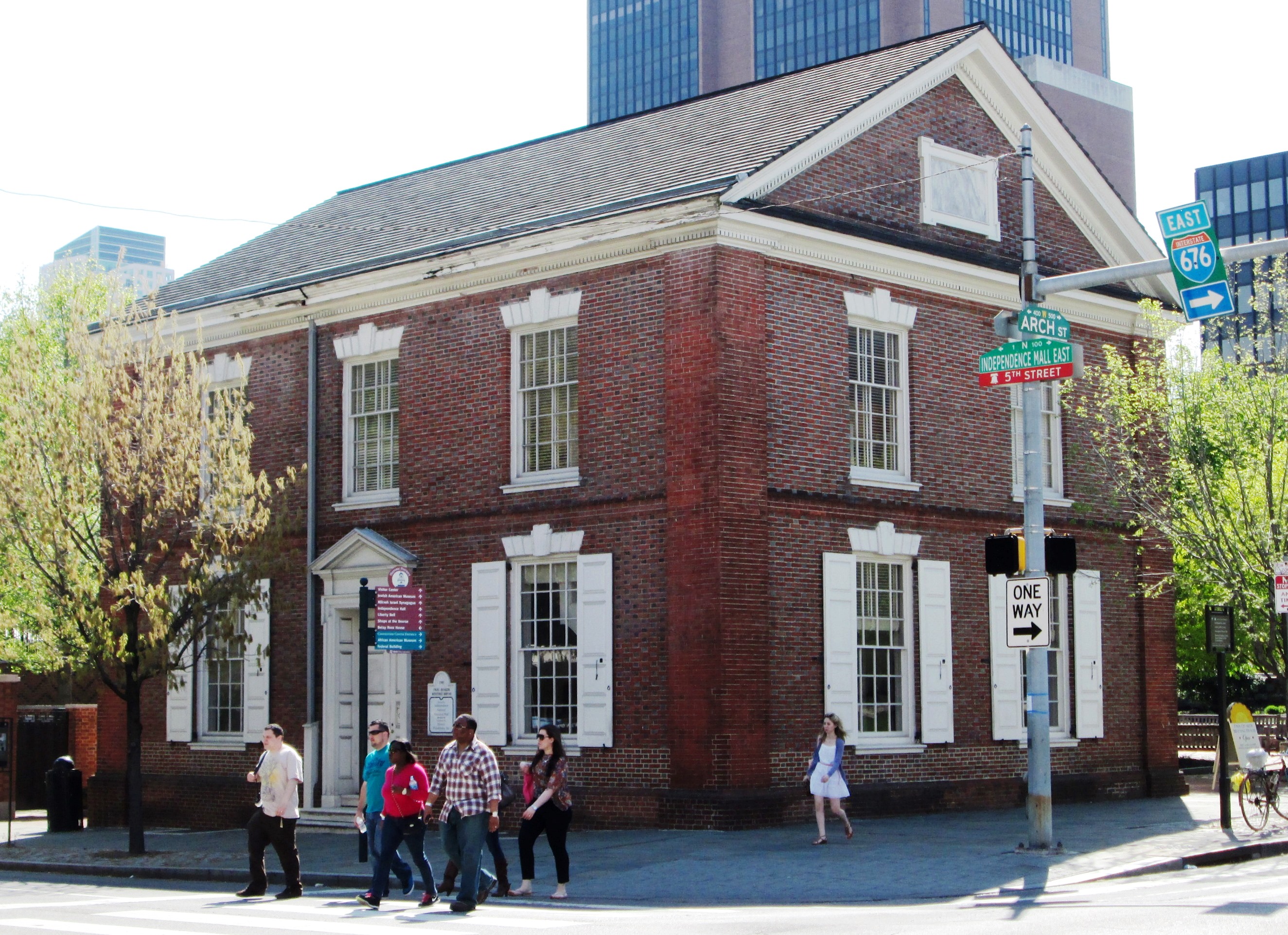 The Free Quaker Meetinghouse is a historic Quaker meeting house at the southeast corner of 5th and Arch Streets in the Independence National Historical Park in Philadelphia, Pennsylvania. It was built in 1784.