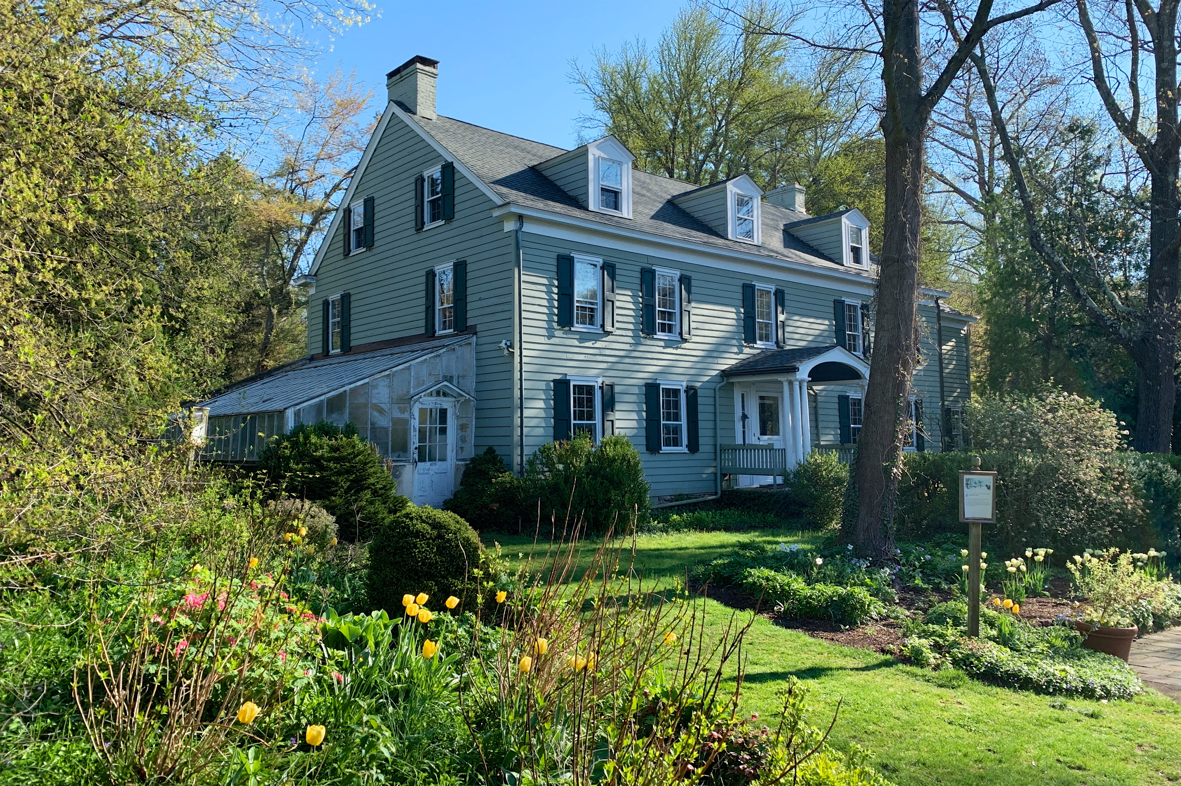 The Tubbs House and conservatory at the Willowwood Arboretum in Chester Township, New Jersey.