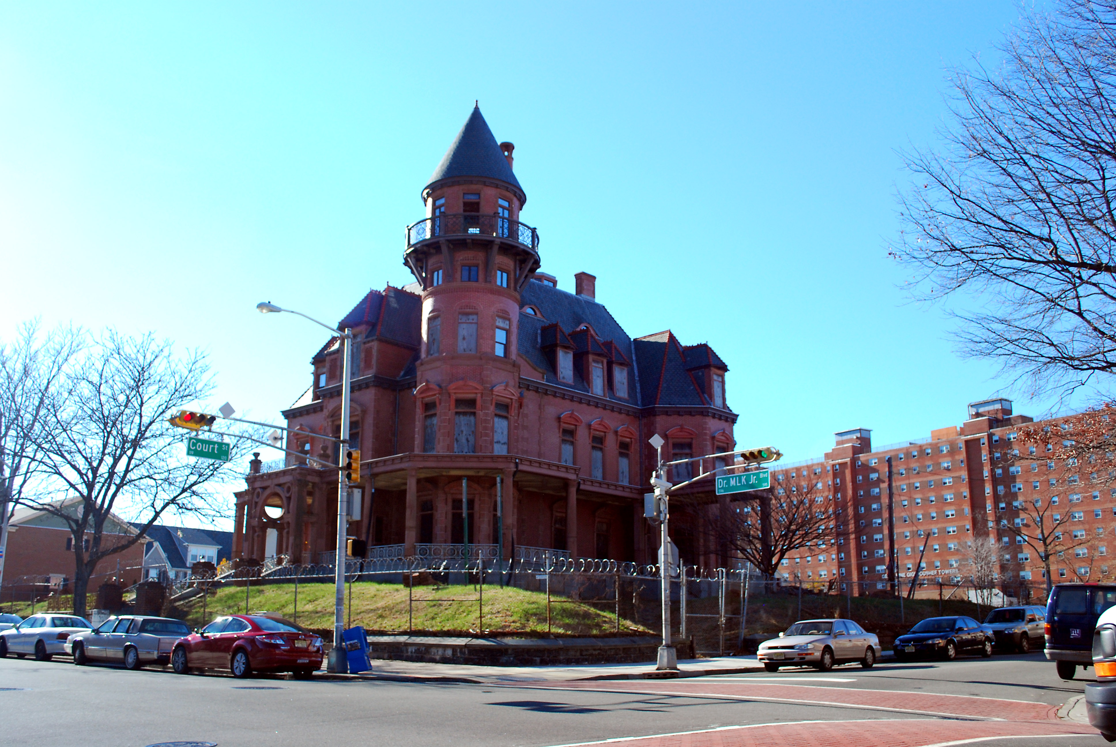 Krueger Scott Mansion, exterior, Corner of Court Street and Dr. Martin Luther King Jr. Blvd., Newark, Jersey