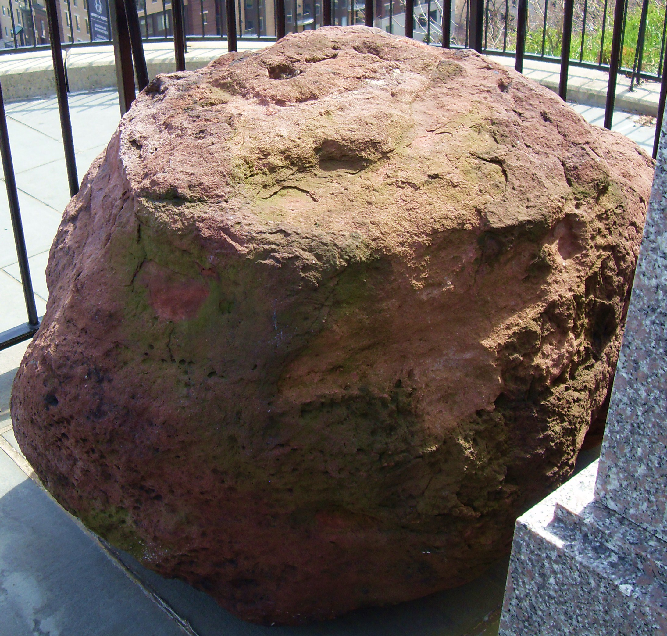 The supposed rock Hamilton used to rest on after famous duel with Burr in Weehawken NJ