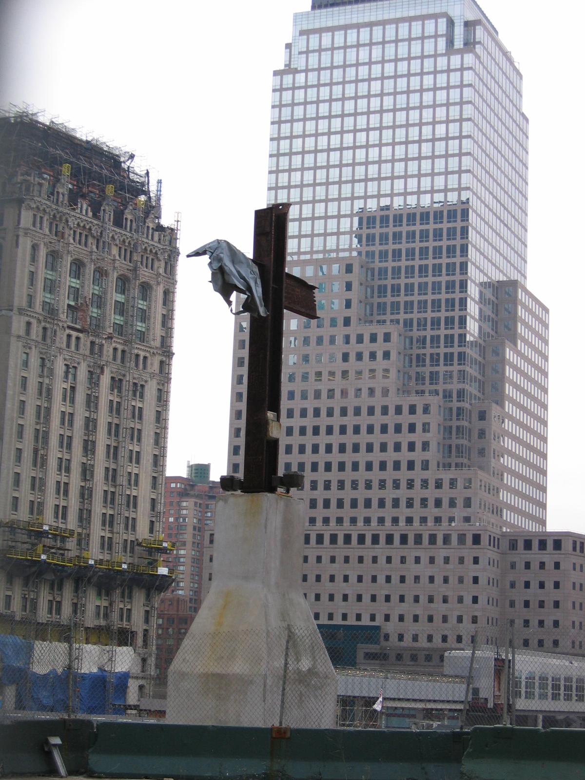 A cross at Ground Zero.