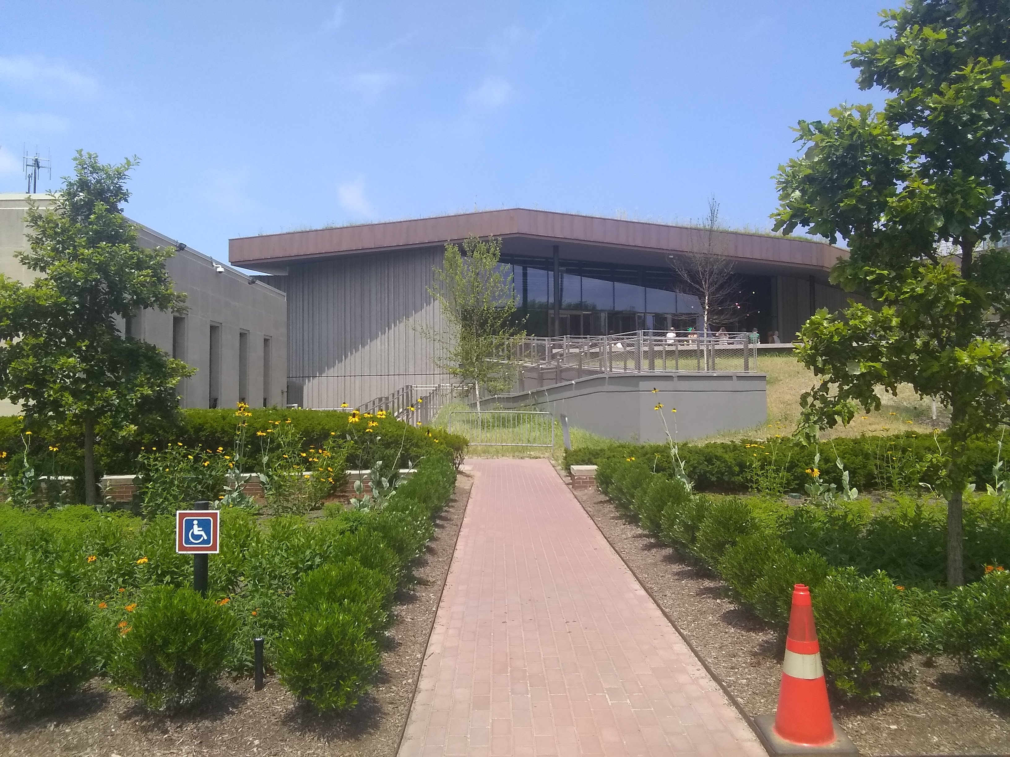 Liberty Island in New York Harbor, seen in July 2019. Statue of Liberty Museum.