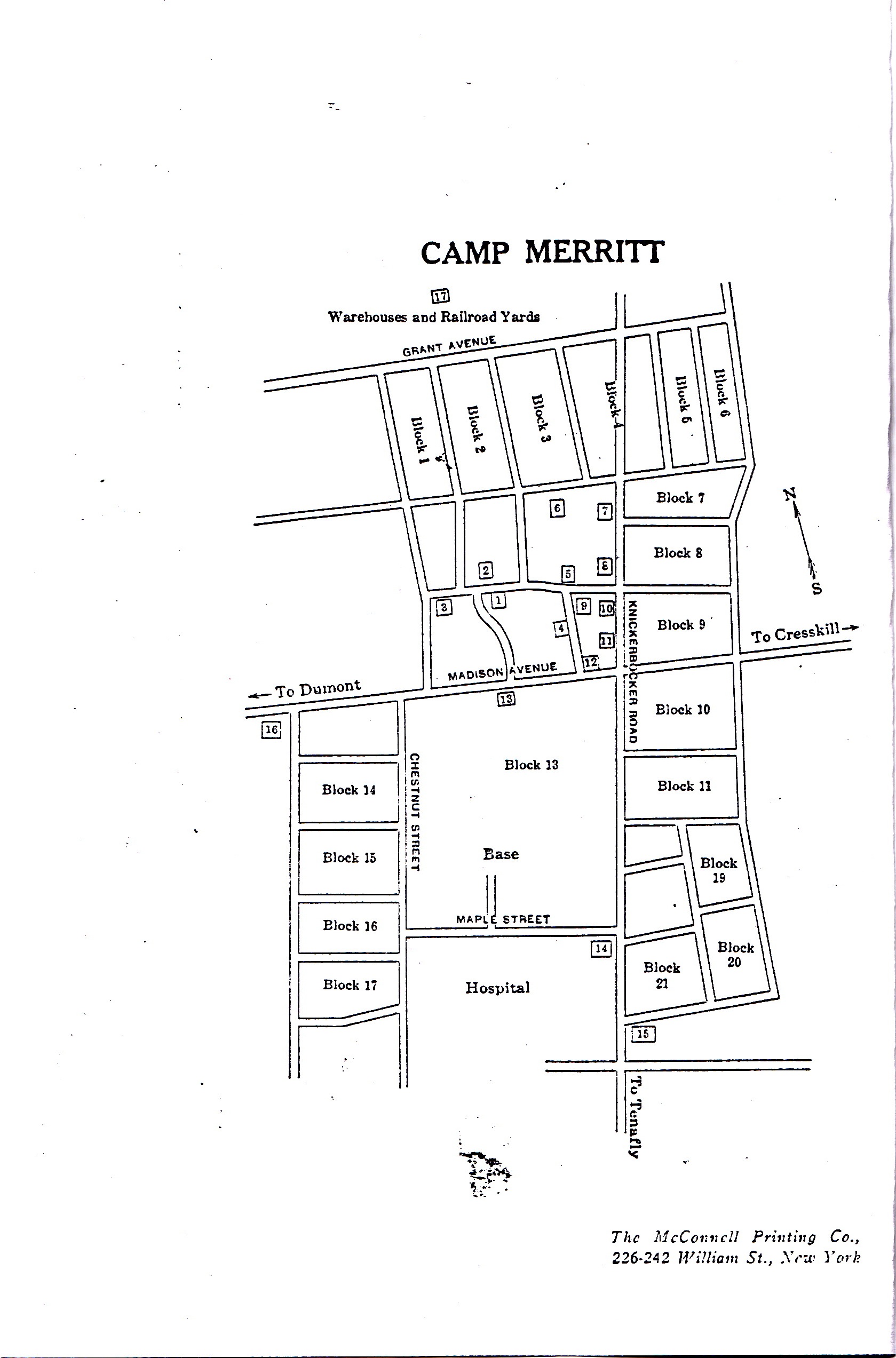 map of camp merritt