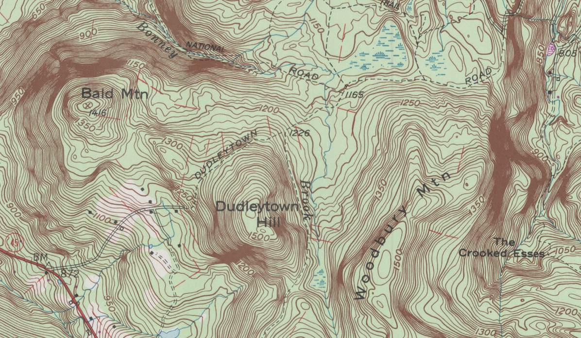 Excerpt of USGS Map of Cornwall, CT