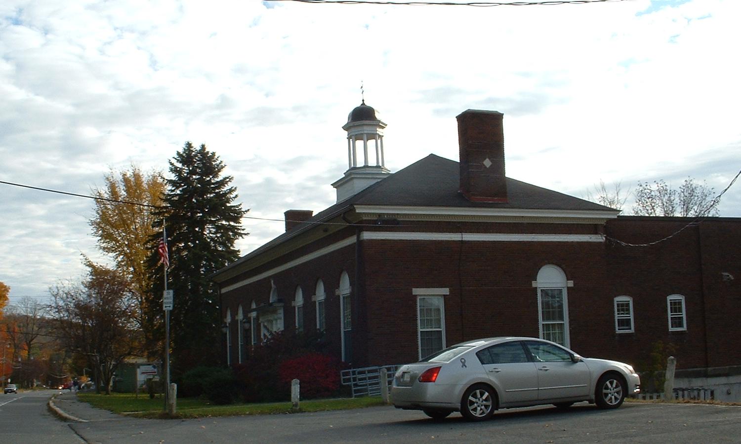 Lanesborough, Massachusetts Town Hall, located along U.S. Route 7.