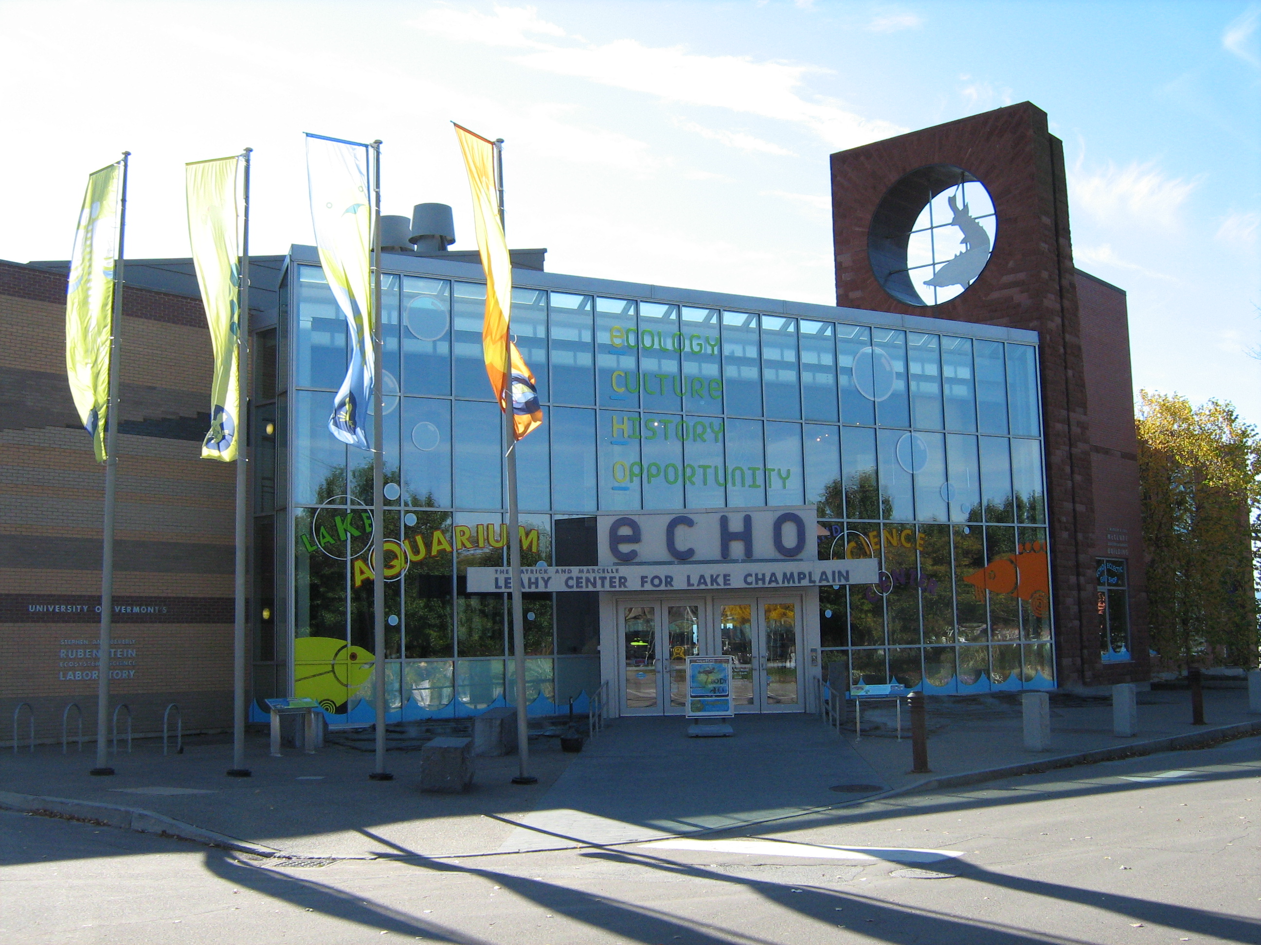 ECHO Lake Aquarium and Science Center on the Waterfront in Burlington, Vermont
