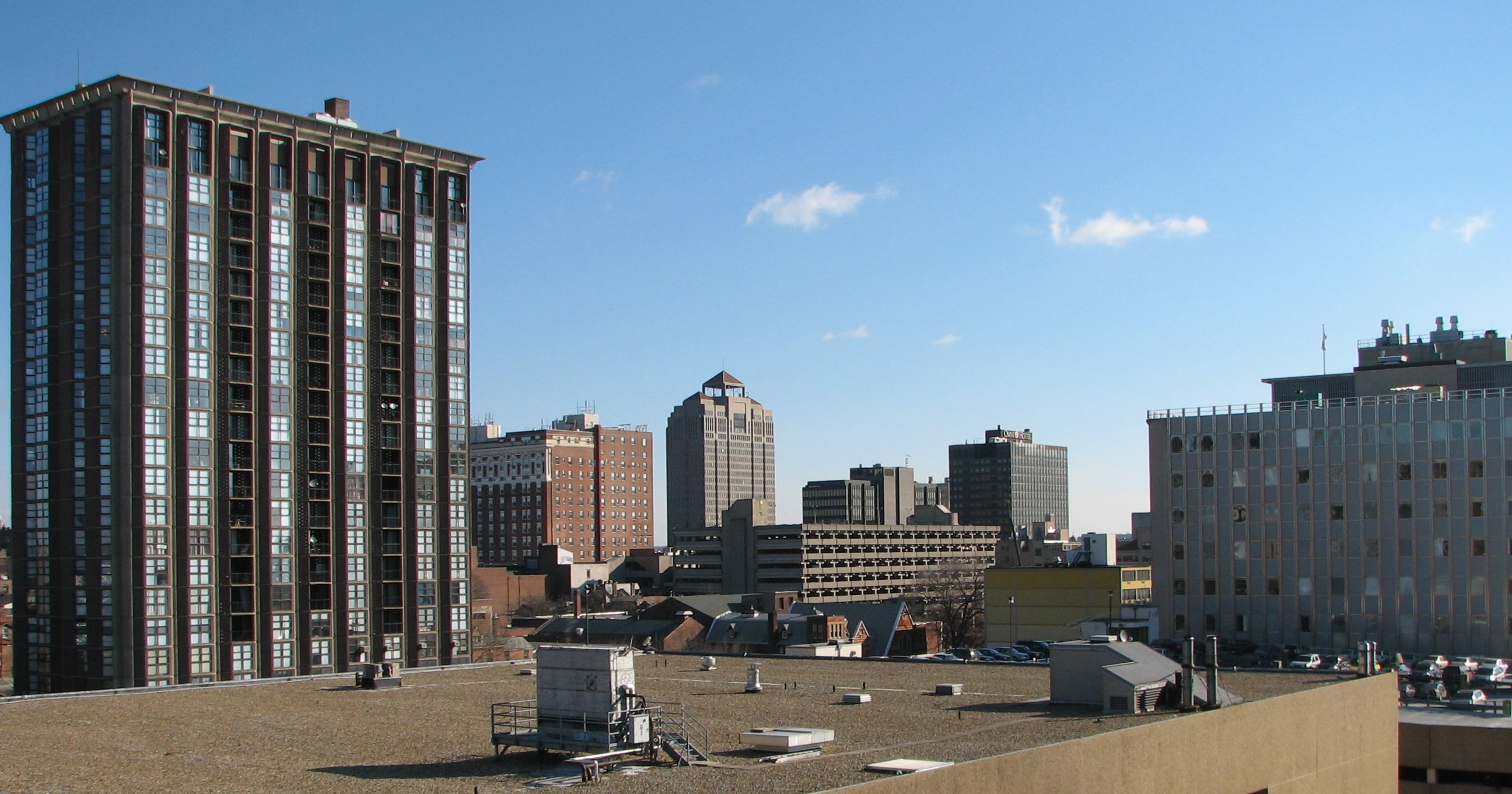 Downtown New Haven, Connecticut, from the Air Rights Garage.