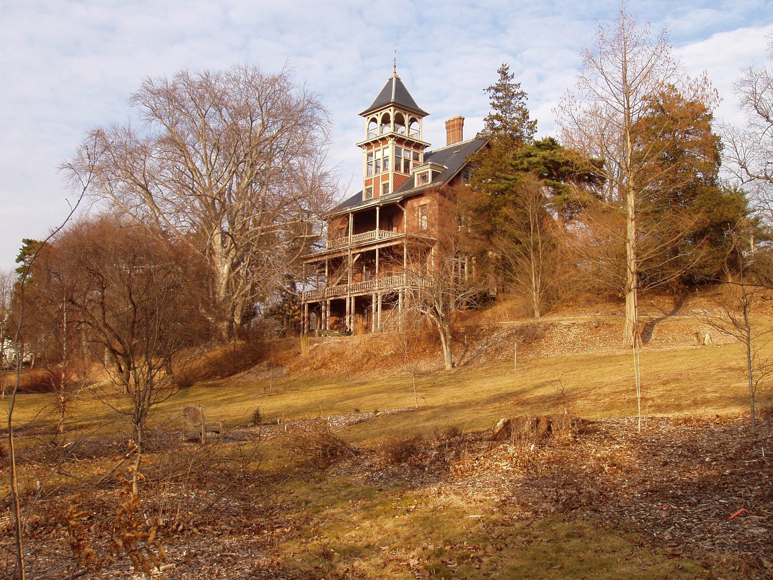 General view of Marsh Botanical Garden, Yale University, New Haven, Connecticut, USA.
