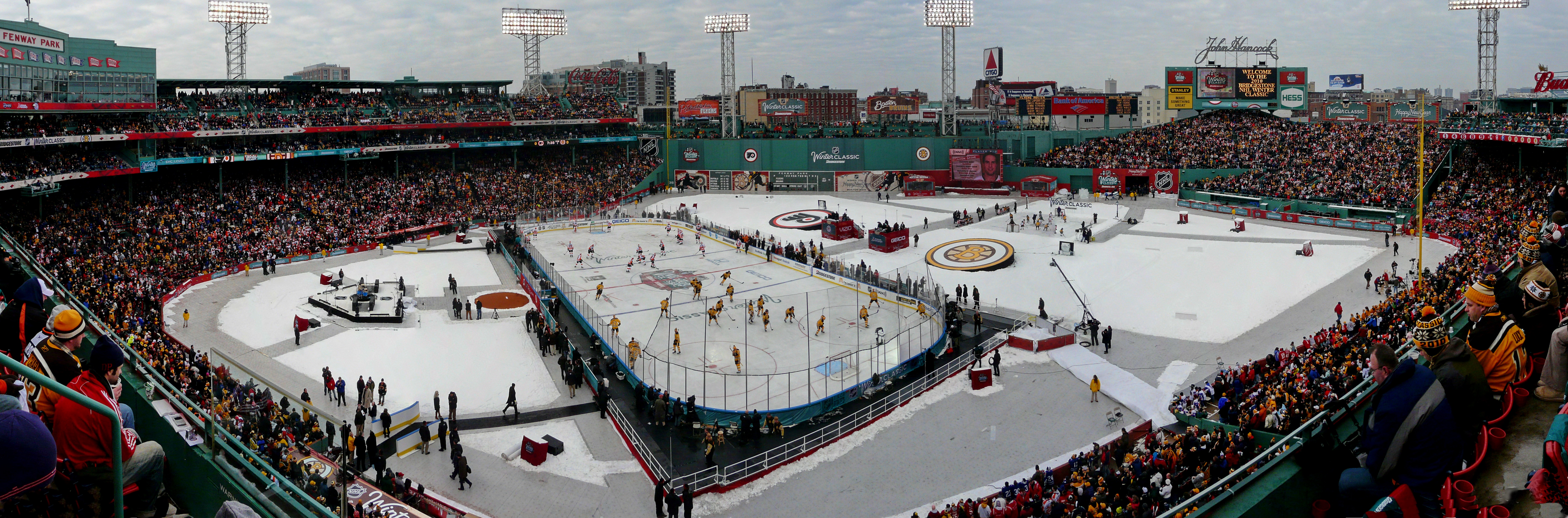 Panorama of park at the 2010 NHL Winter Classic