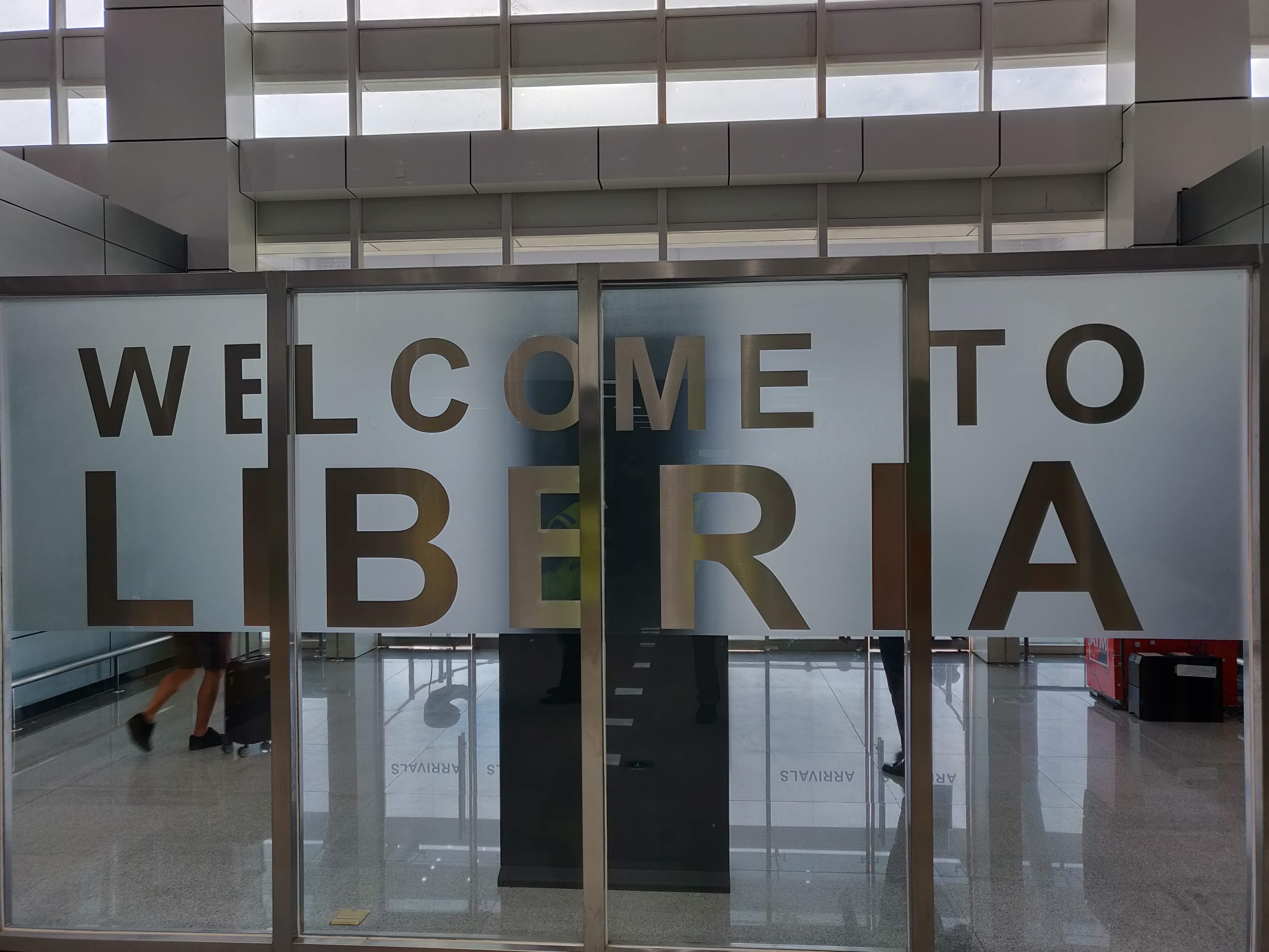 The baggage claim area at arrivals of the new international terminal at Roberts International Airport