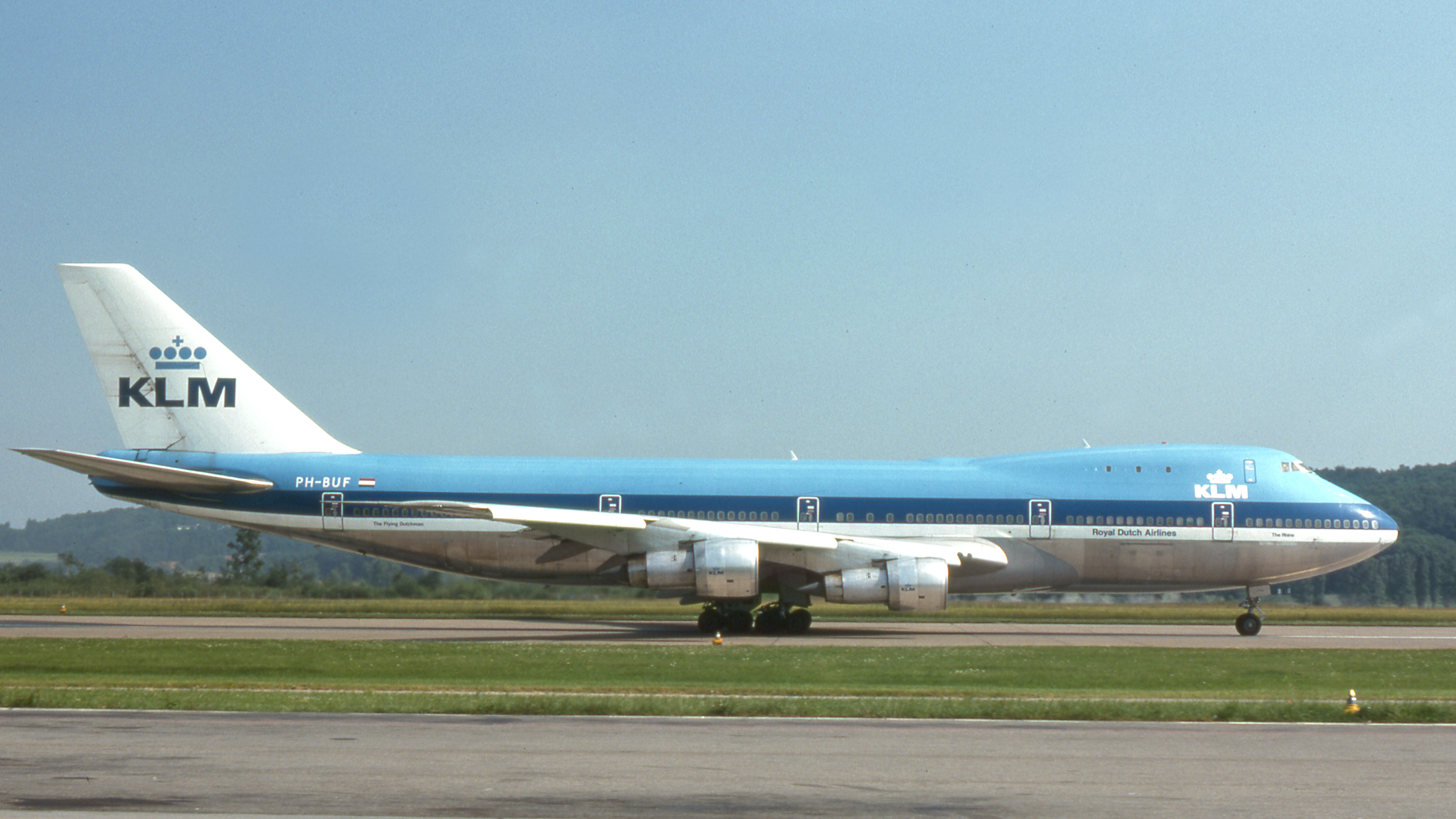 KLM Boeing 747-206B (PH-BUF) named The Rhine. This aircraft would be destroyed in March 1977 in the Tenerife disaster.