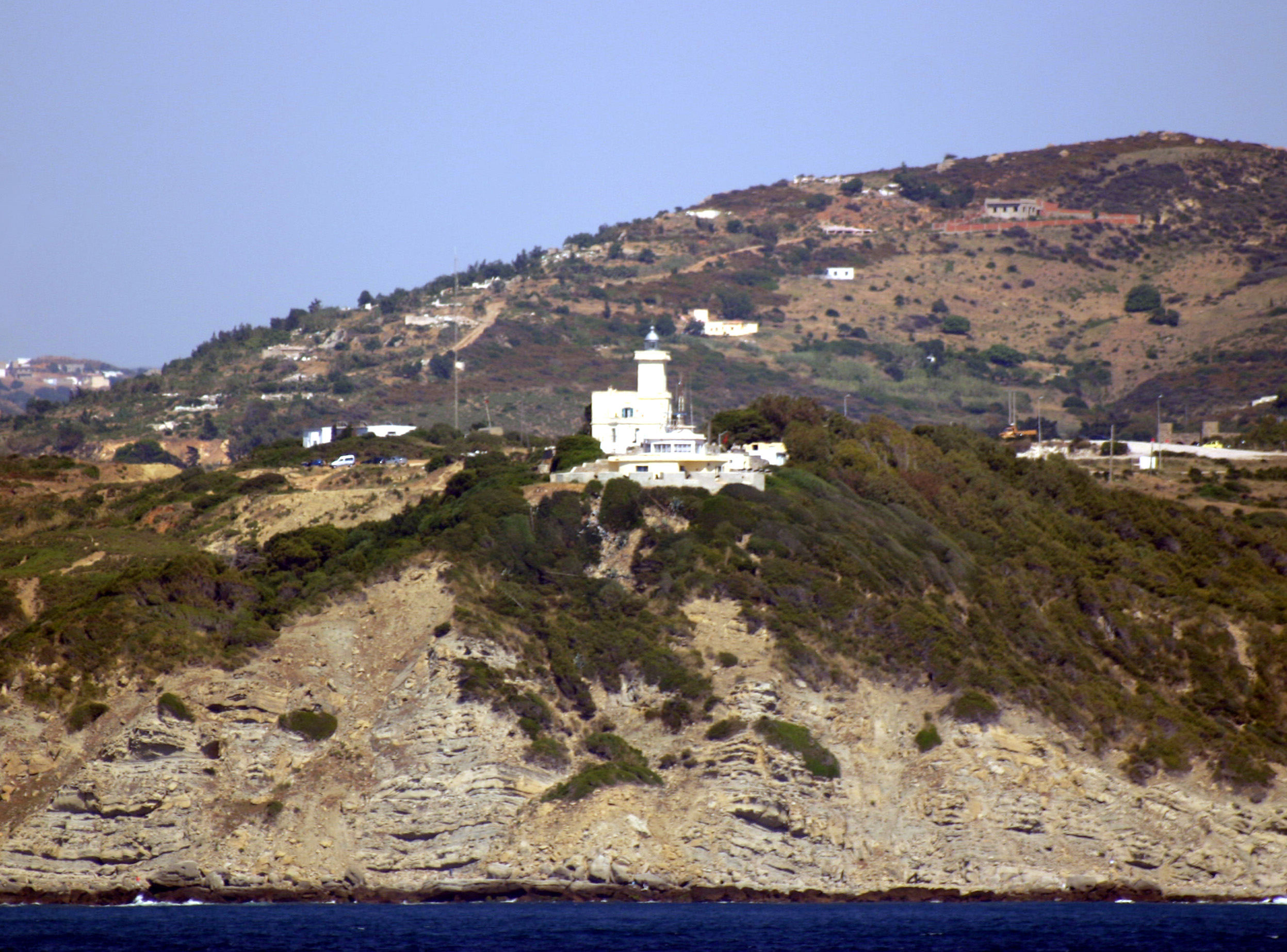 Cape Malabata near Tangier seen from a ferry to Spain