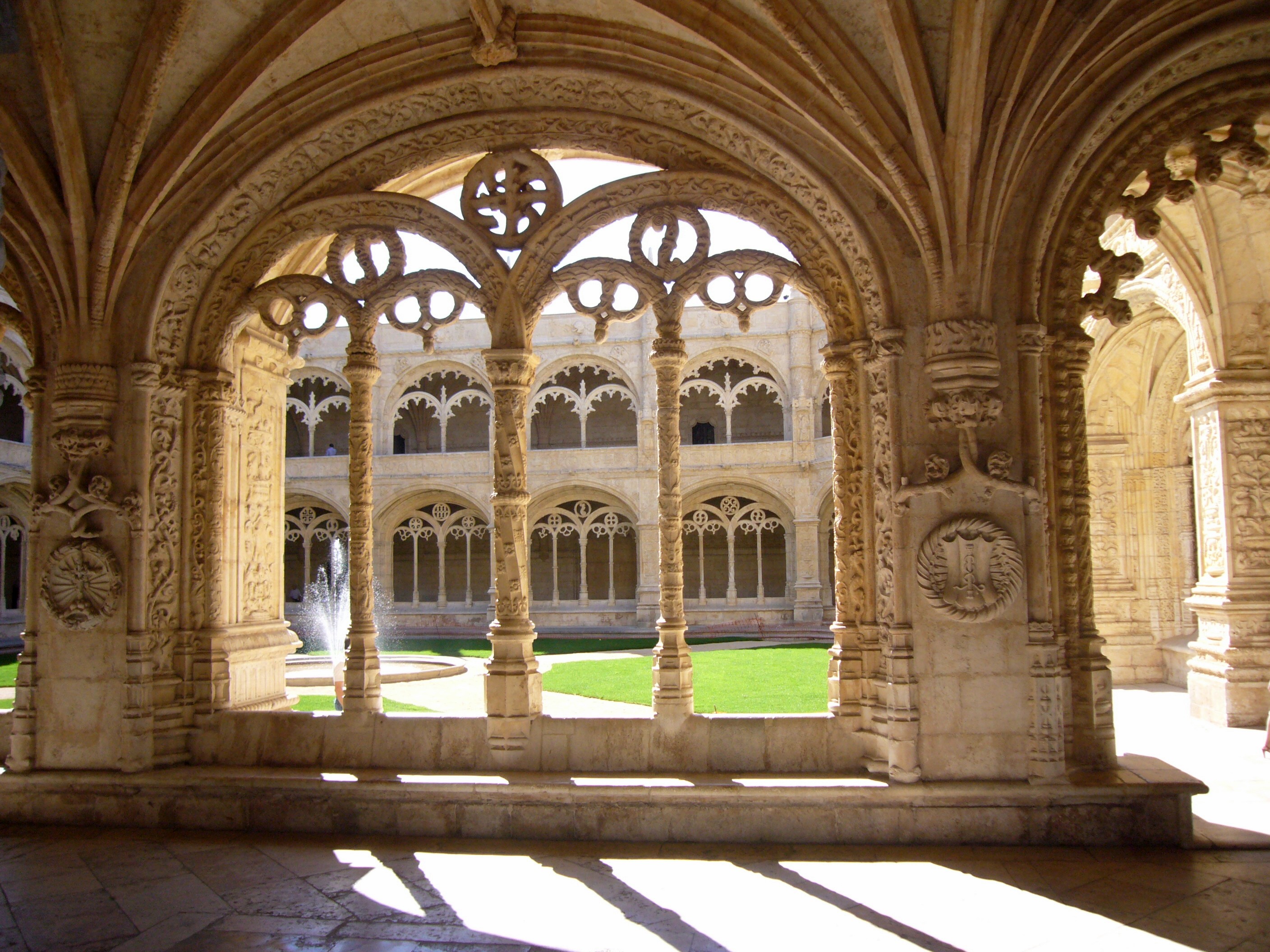 Manueline cloisters of the Jerónimos Monastery, Lisbon