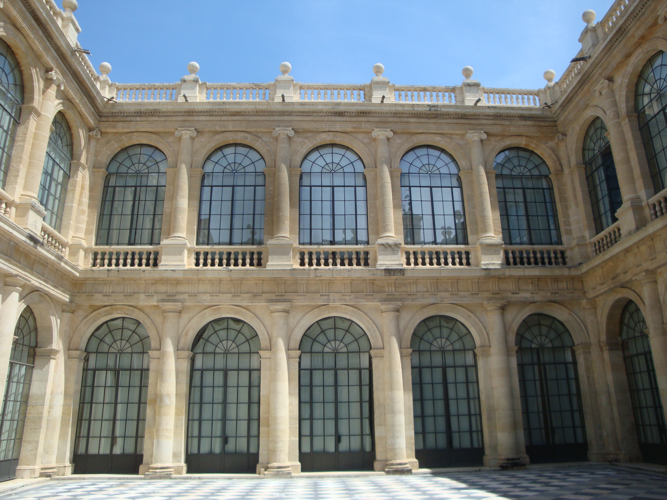 Inner courtyard of the Archivo General de Indias. Seville, Andalusia, Spain.