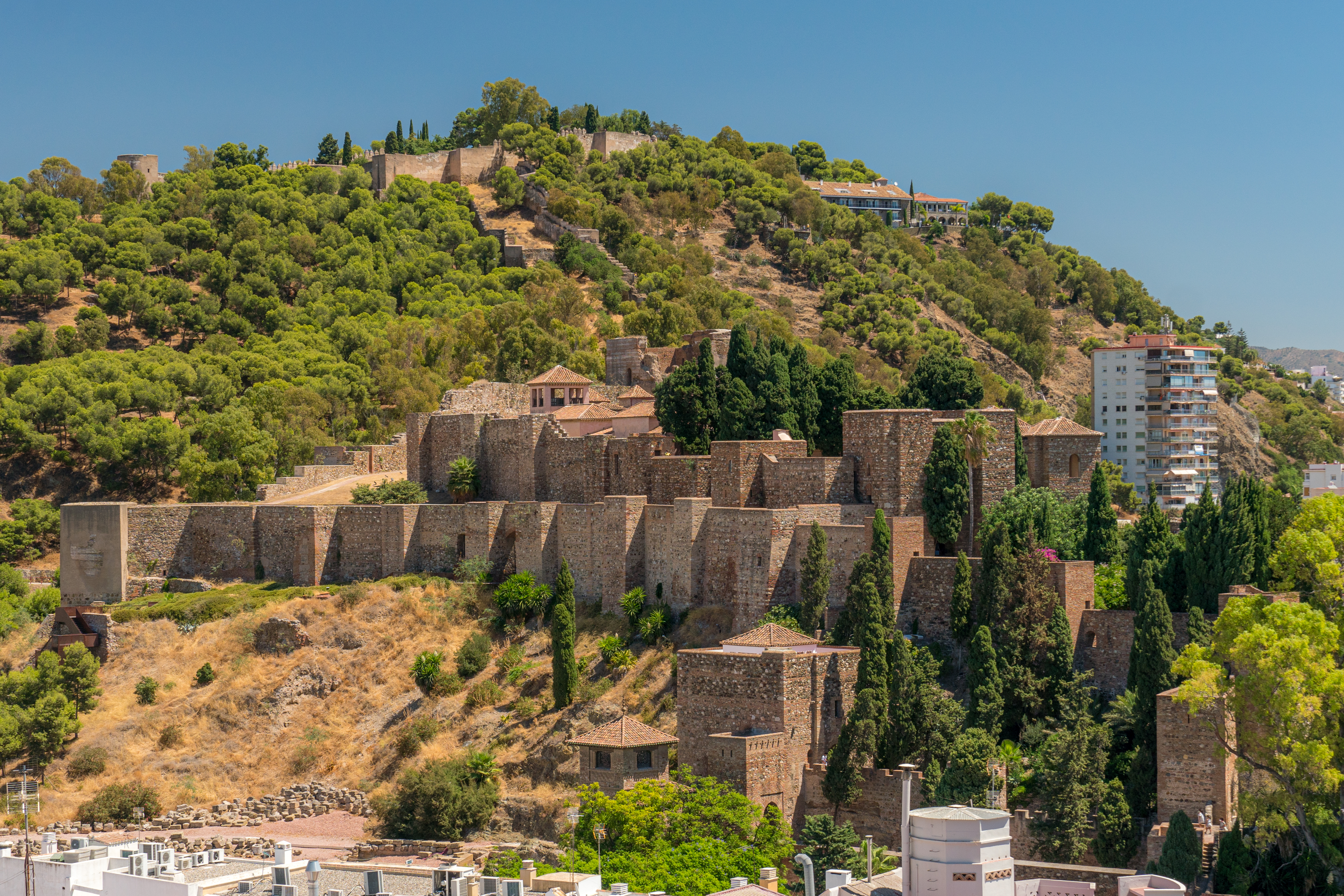Alcazaba of Malaga, overview as seen from the cathedral.