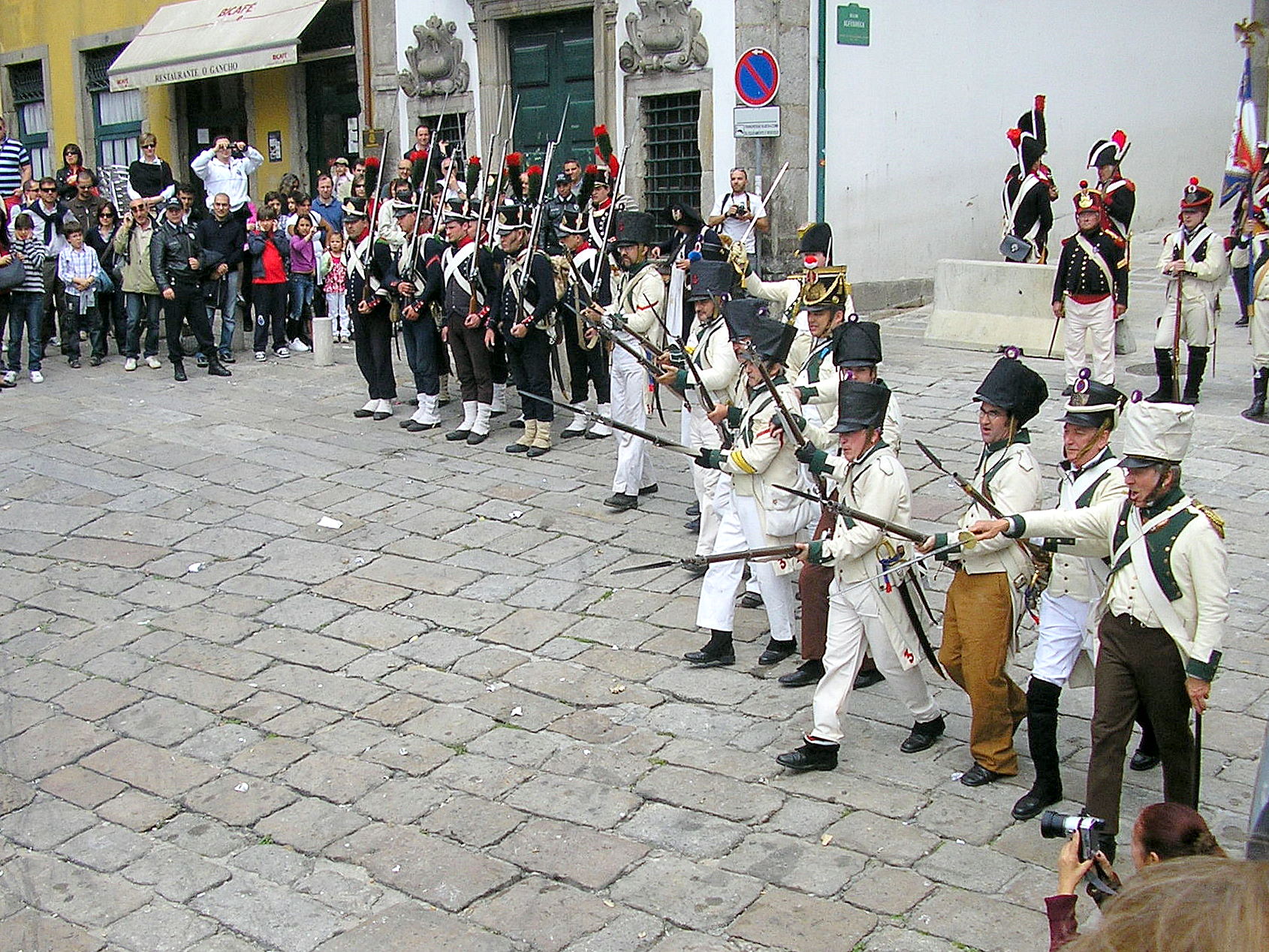 Battle of Porto (1809) reenactment in Porto city, Portugal.(2009)