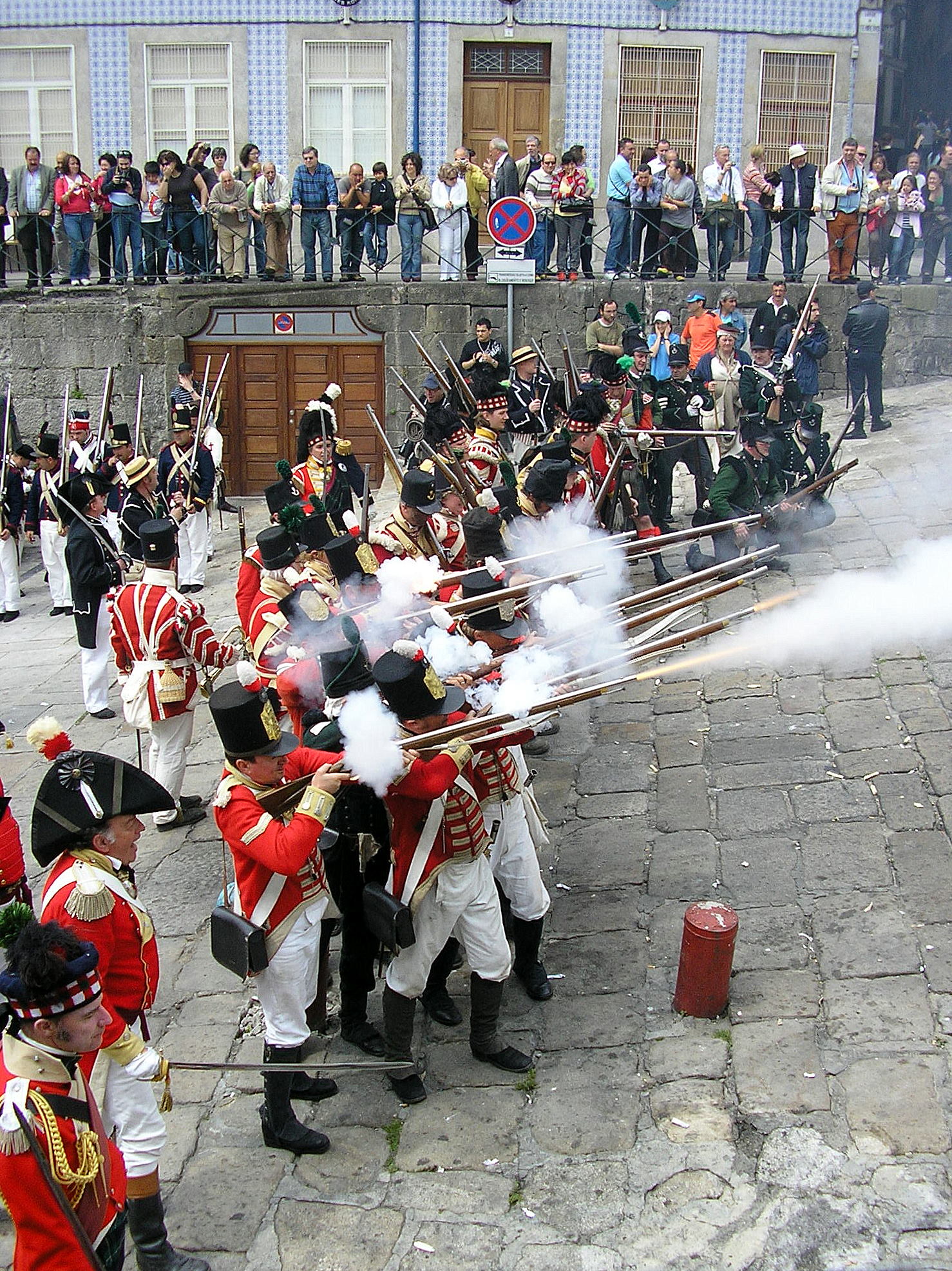 Battle of Porto (1809) reenactment in Porto city, Portugal.(2009)