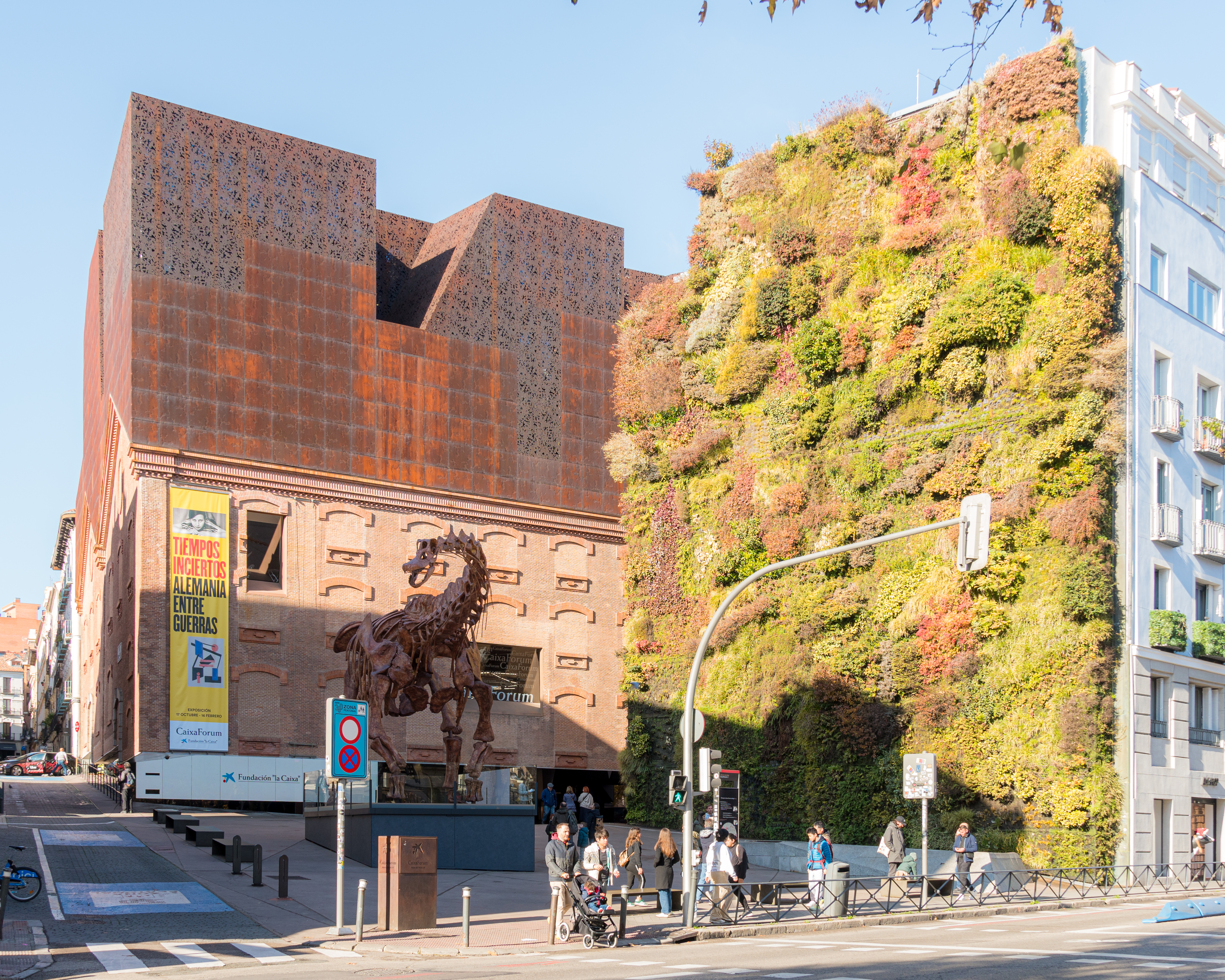 CaixaForum Madrid Building and its vertical garden